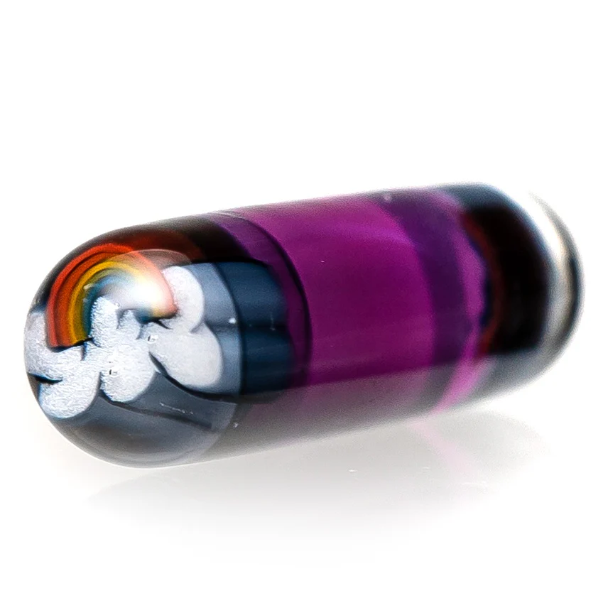 Steve H Glass - Artist Series Pillar - Rainbow Cloud - Amethyst