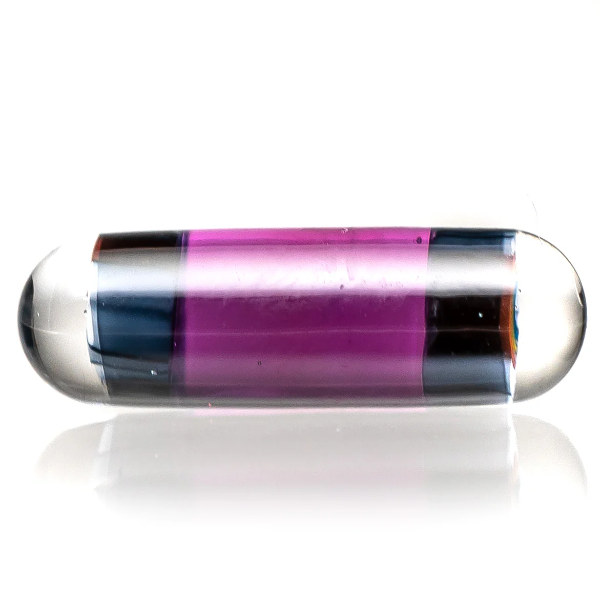 Steve H Glass - Artist Series Pillar - Rainbow Cloud - Amethyst - Image 2