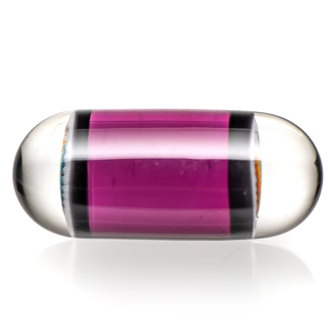 Steve H Glass - Artist Series Pillar - Rainbow Wag - Amethyst - Image 2