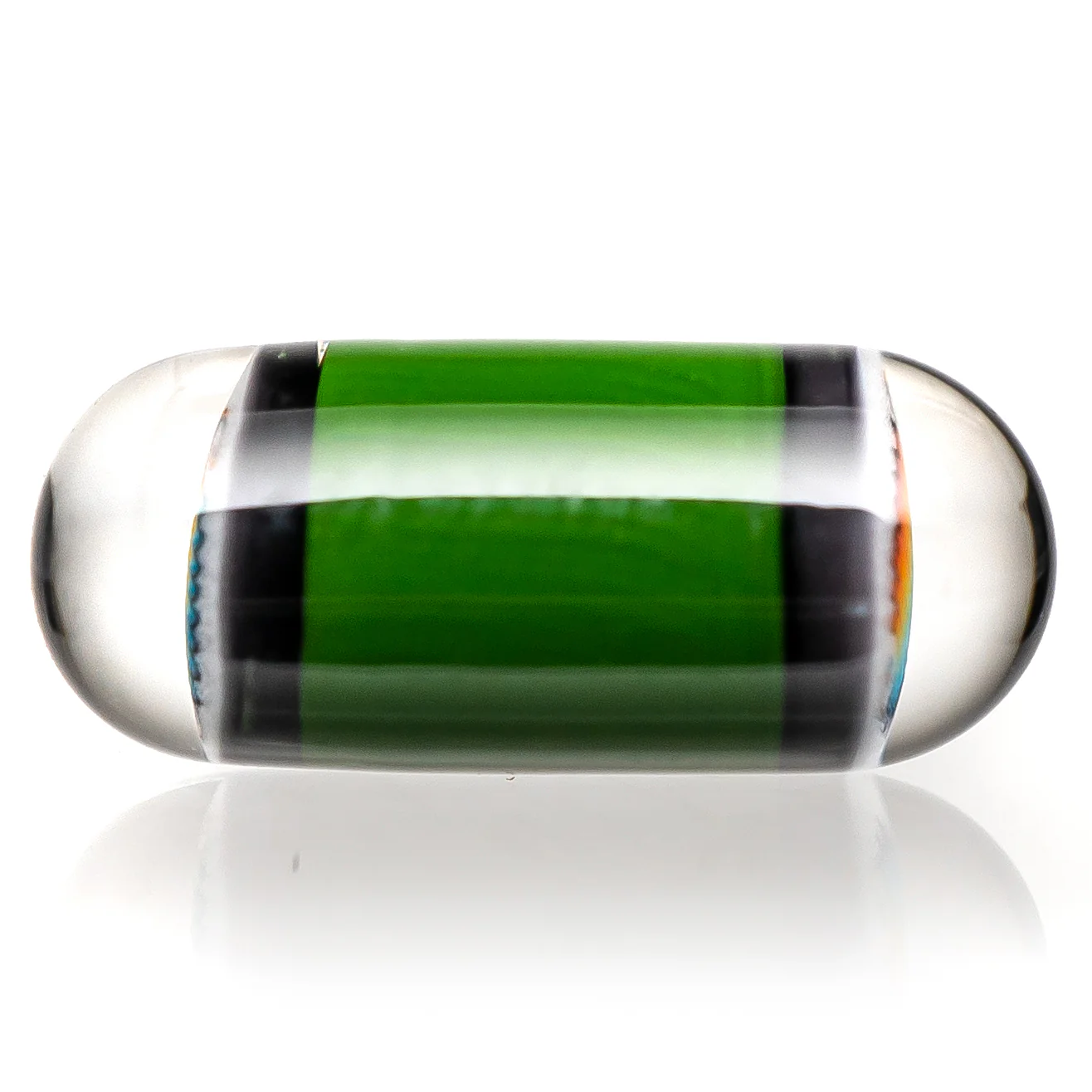 Steve H Glass - Artist Series Pillar - Rainbow Wag - Forest Green - Image 2