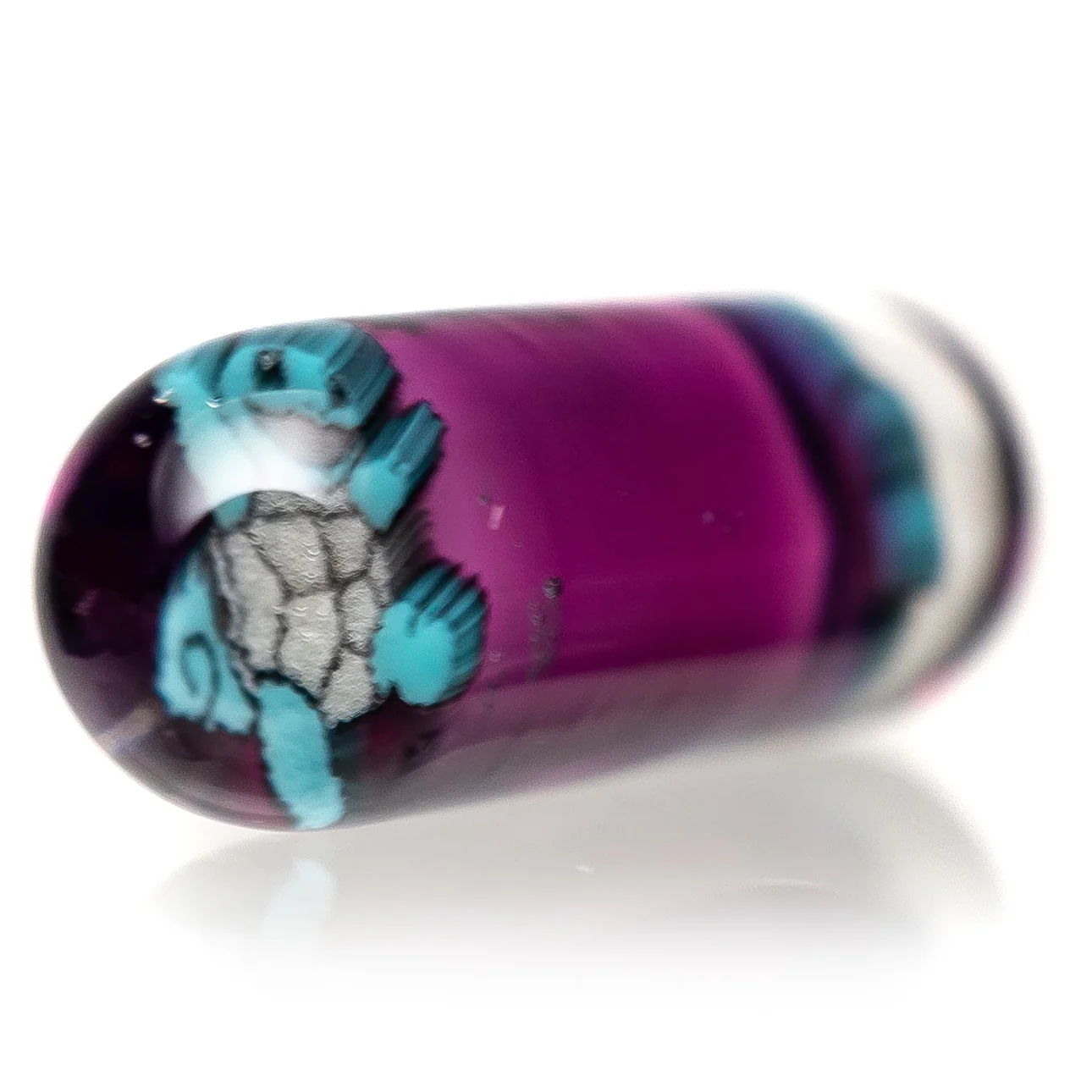 Steve H Glass - Artist Series Pillar - Squirtle - Amethyst