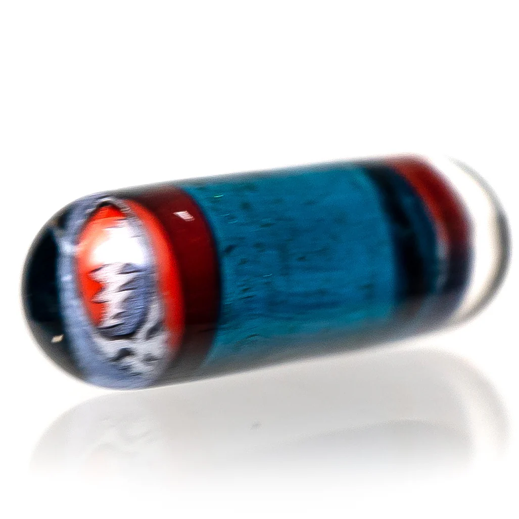 Steve H Glass - Artist Series Pillar - Stealie - Blue Stardust