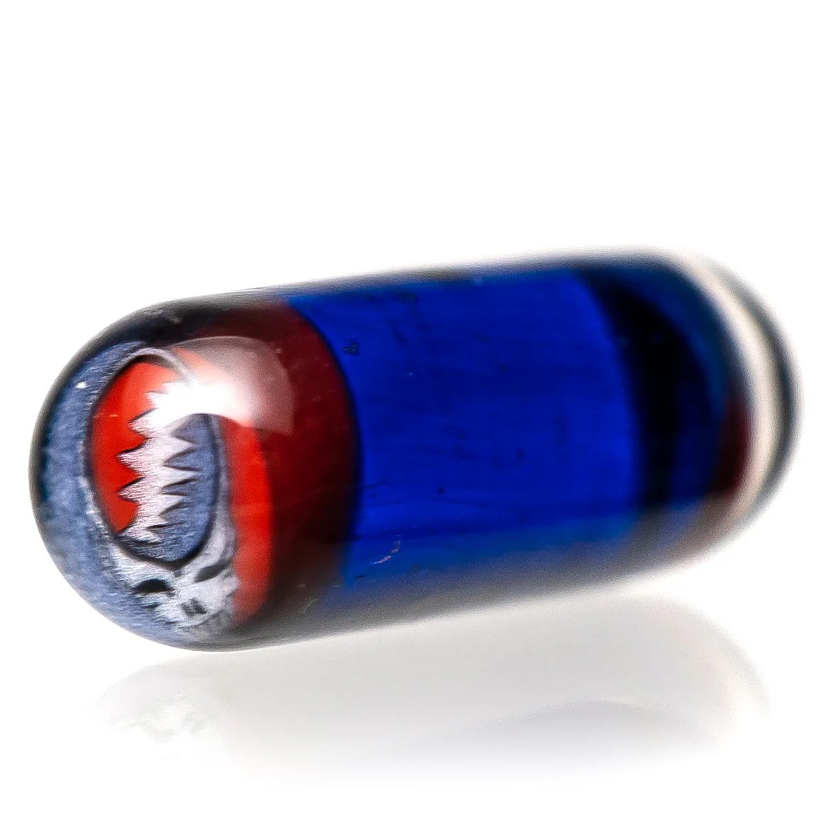 Steve H Glass - Artist Series Pillar - Stealie - Cobalt