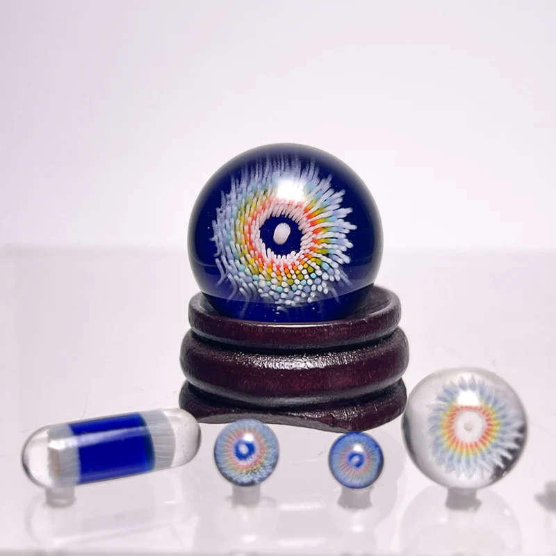 Steve H Glass - Artist Series Slurper Set - 5 Piece - Classic Mandala - Cobalt #1