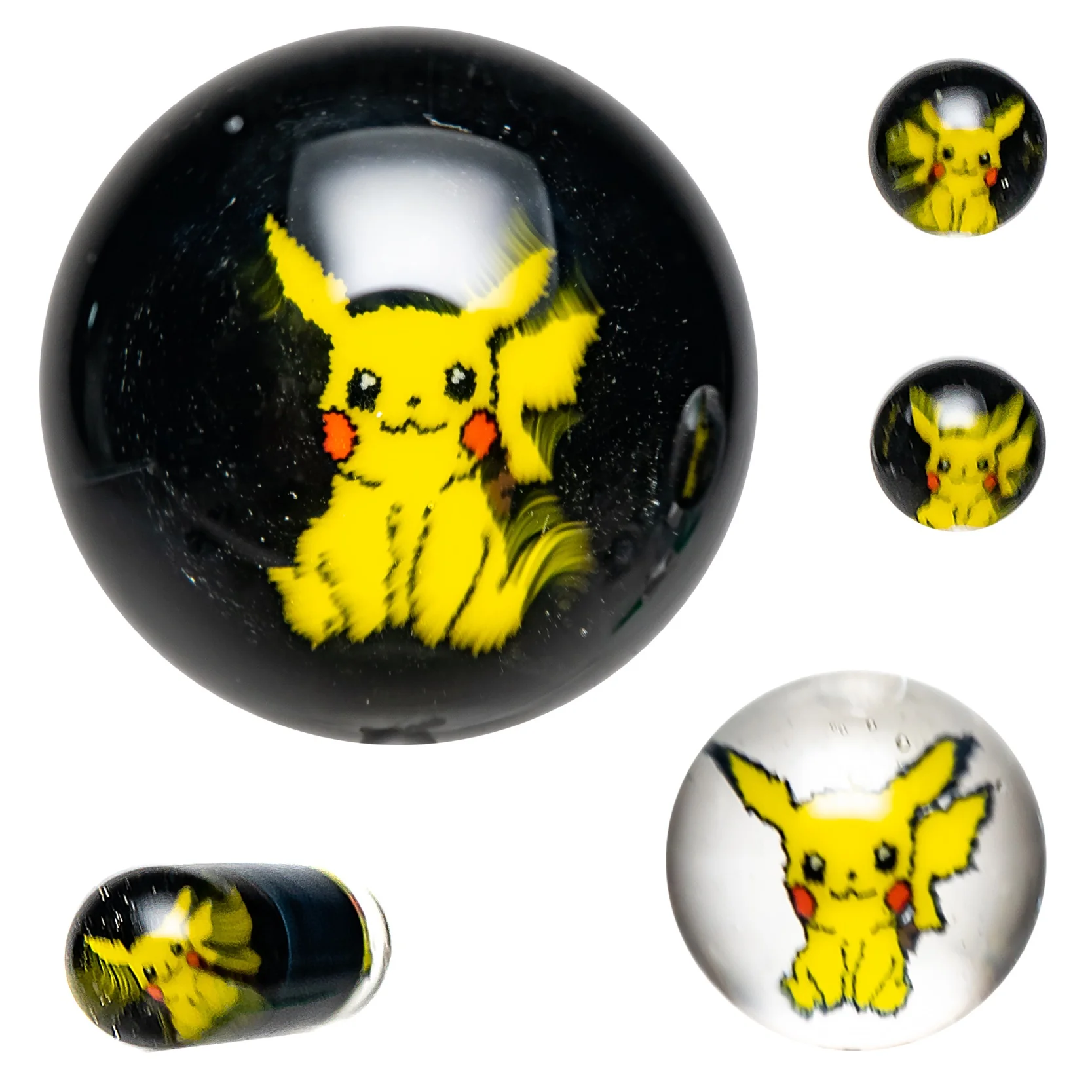 Steve H Glass - Artist Series Slurper Set - 5 Piece - Pikachu - Black