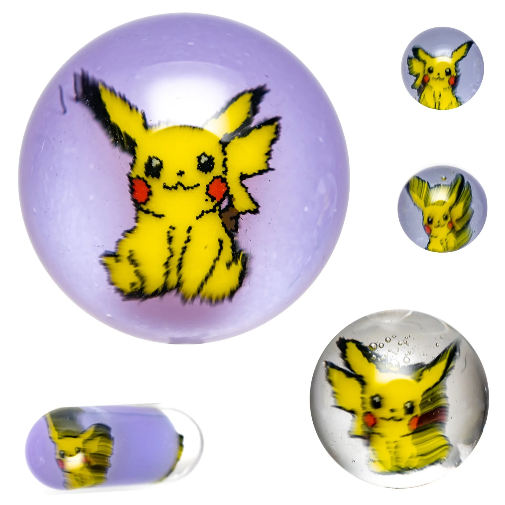Steve H Glass - Artist Series Slurper Set - 5 Piece - Pikachu - Pink Slyme