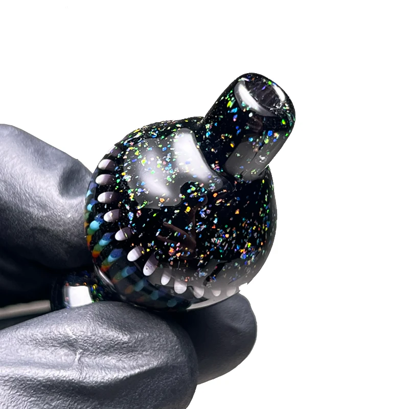 Steve H Glass - Bubble Cap - Crushed Opal - Black Rainbow Burst - Image 2