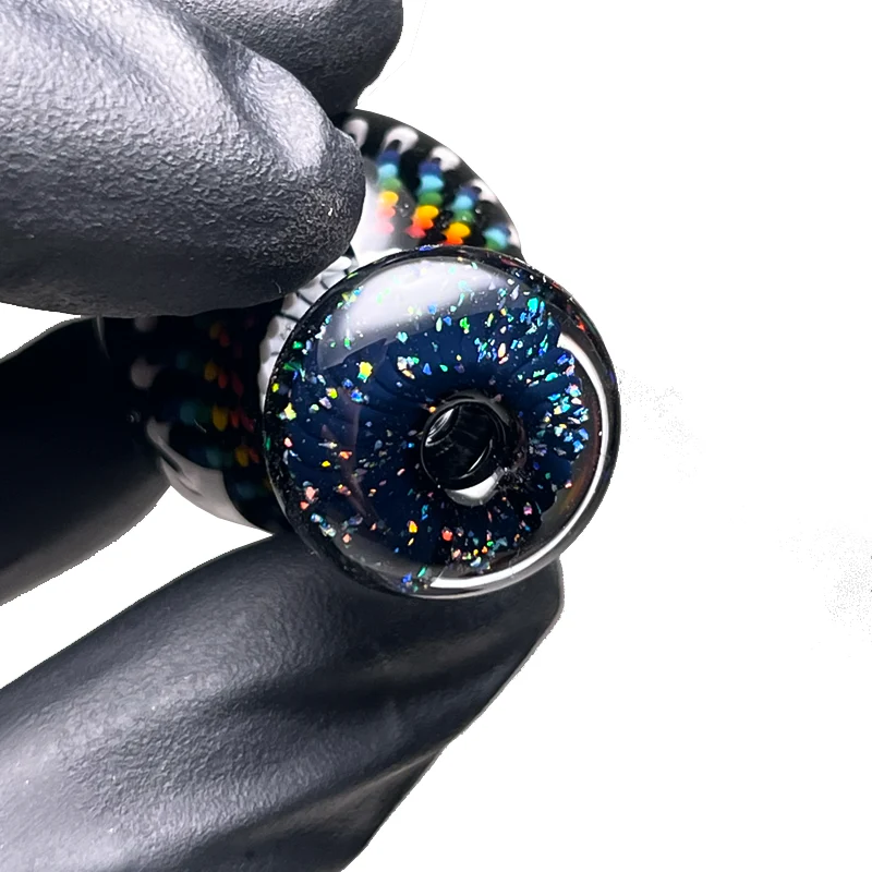 Steve H Glass - Bubble Cap - Crushed Opal - Black Rainbow Burst - Image 3
