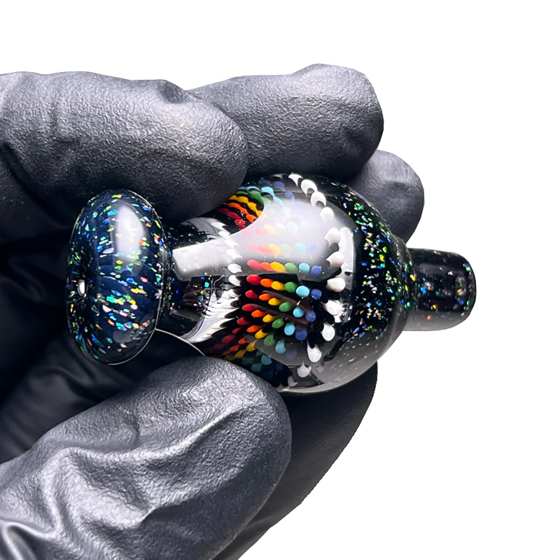 Steve H Glass - Bubble Cap - Crushed Opal - Black Rainbow Burst - Image 4