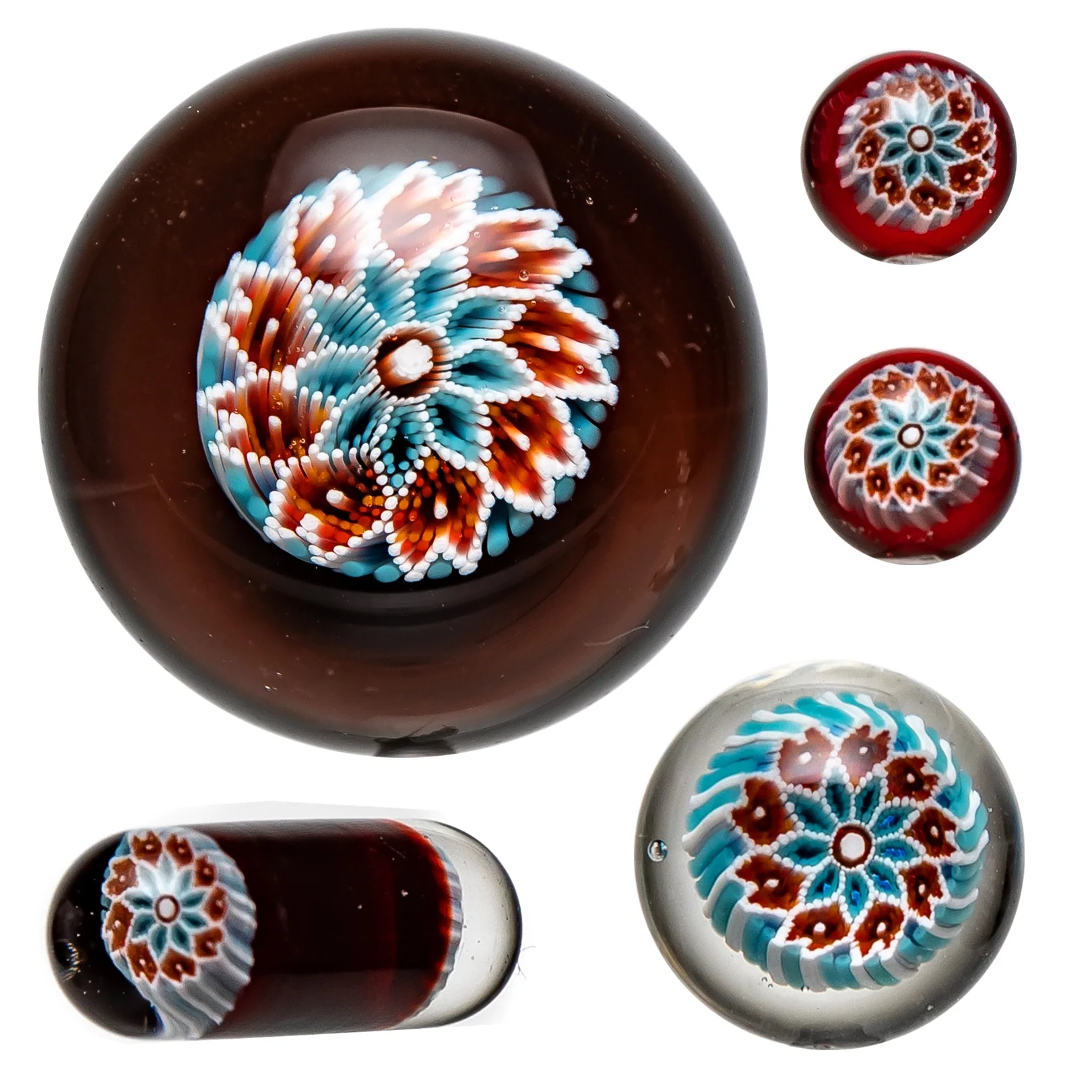 Steve H - Premium Series Slurper Set - 5 Piece - Pinwheel Mandala - Dragons Blood