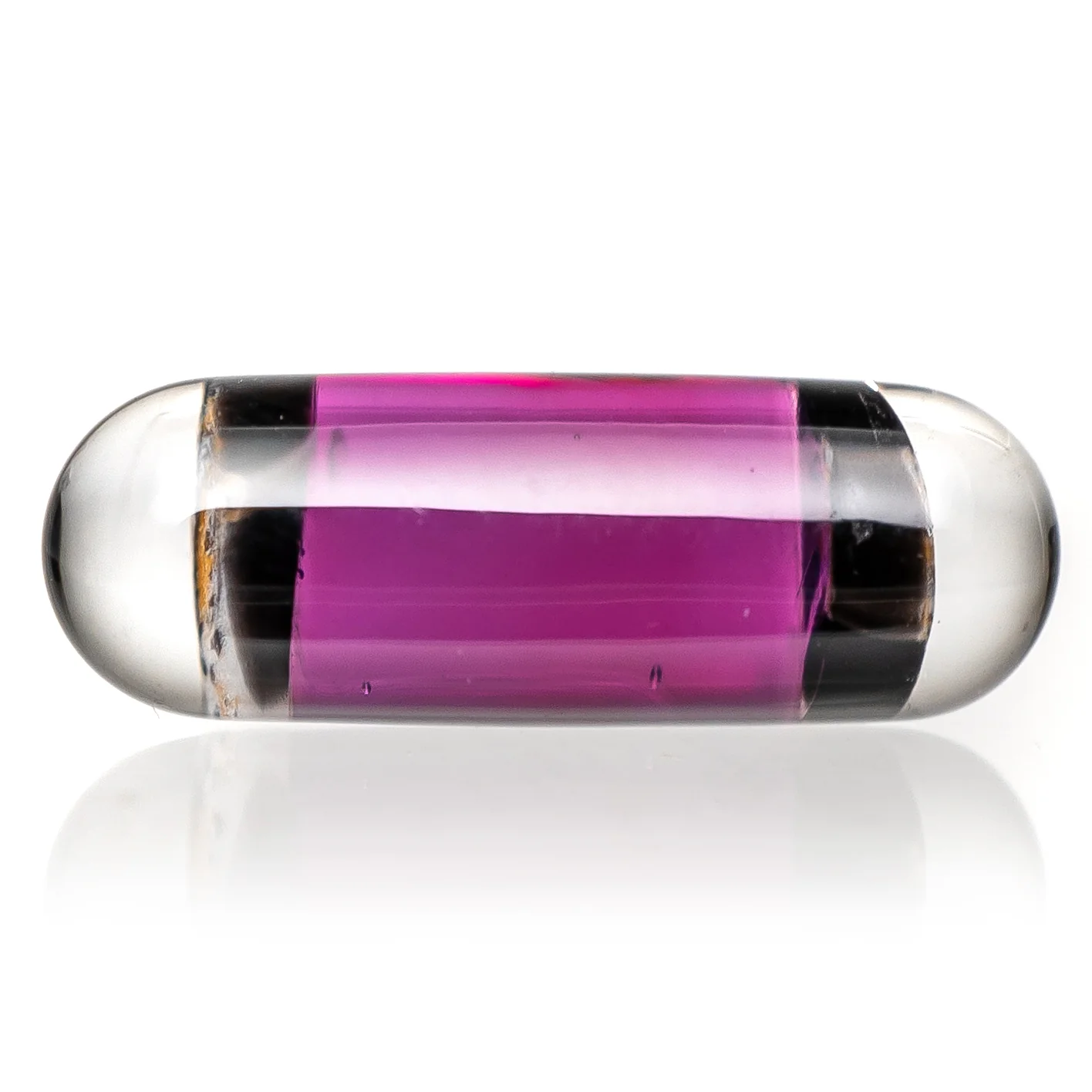 Steve H Glass - Standard Series Pillar - Tiger - Amethyst - Image 2