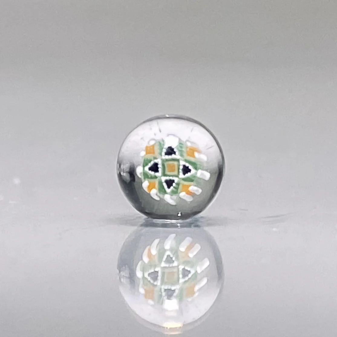 Steve H - Pearl - Compass Mandala - Blue Light Green & Yellow