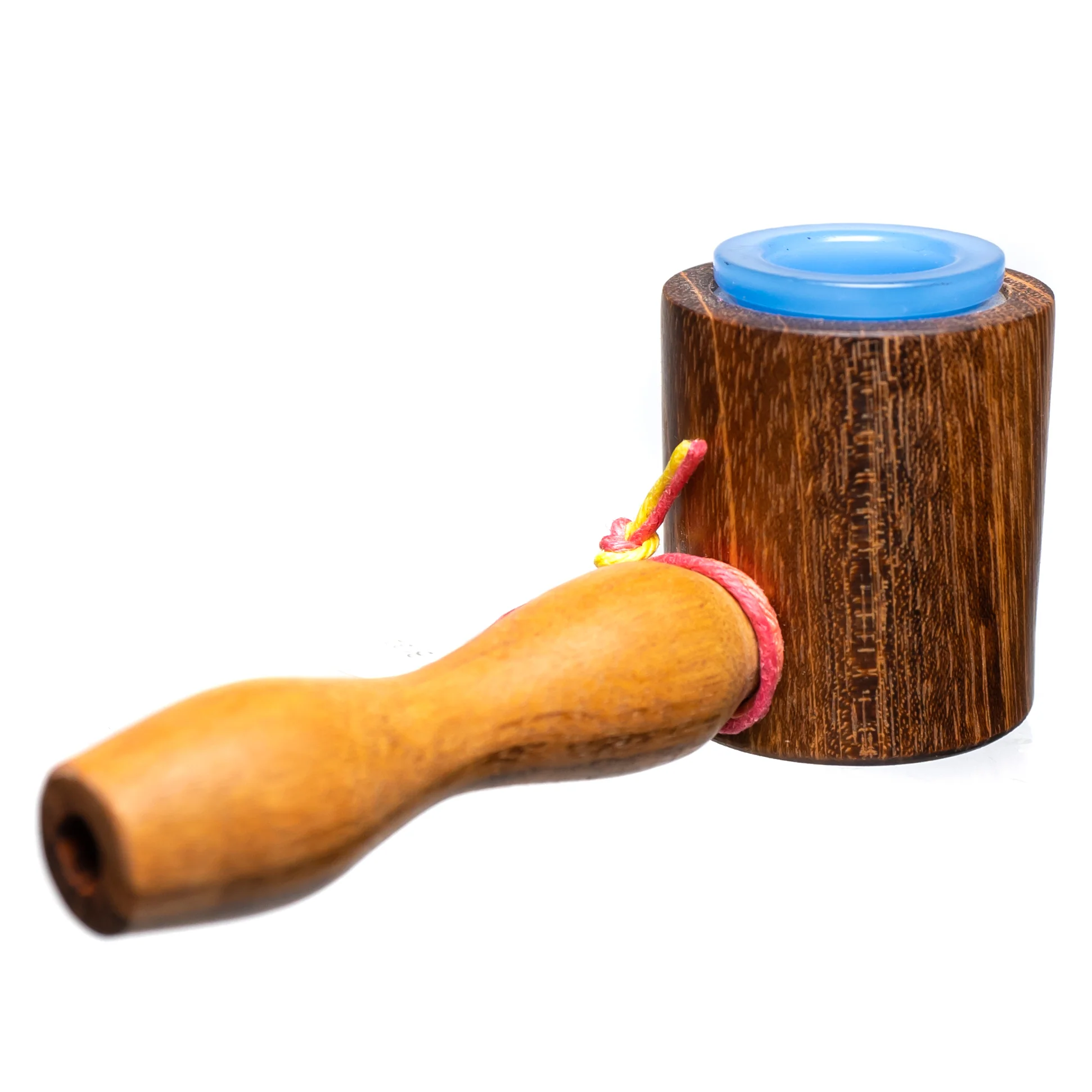 Steve's Dank Pipes - Cob Pipe - Brazilian Bocote - Milky Blue Bowl - Image 2