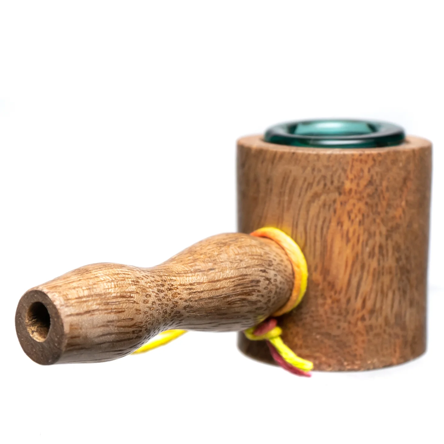 Steve's Dank Pipes - Cob Pipe - Figured Mango - Teal Bowl - Image 2