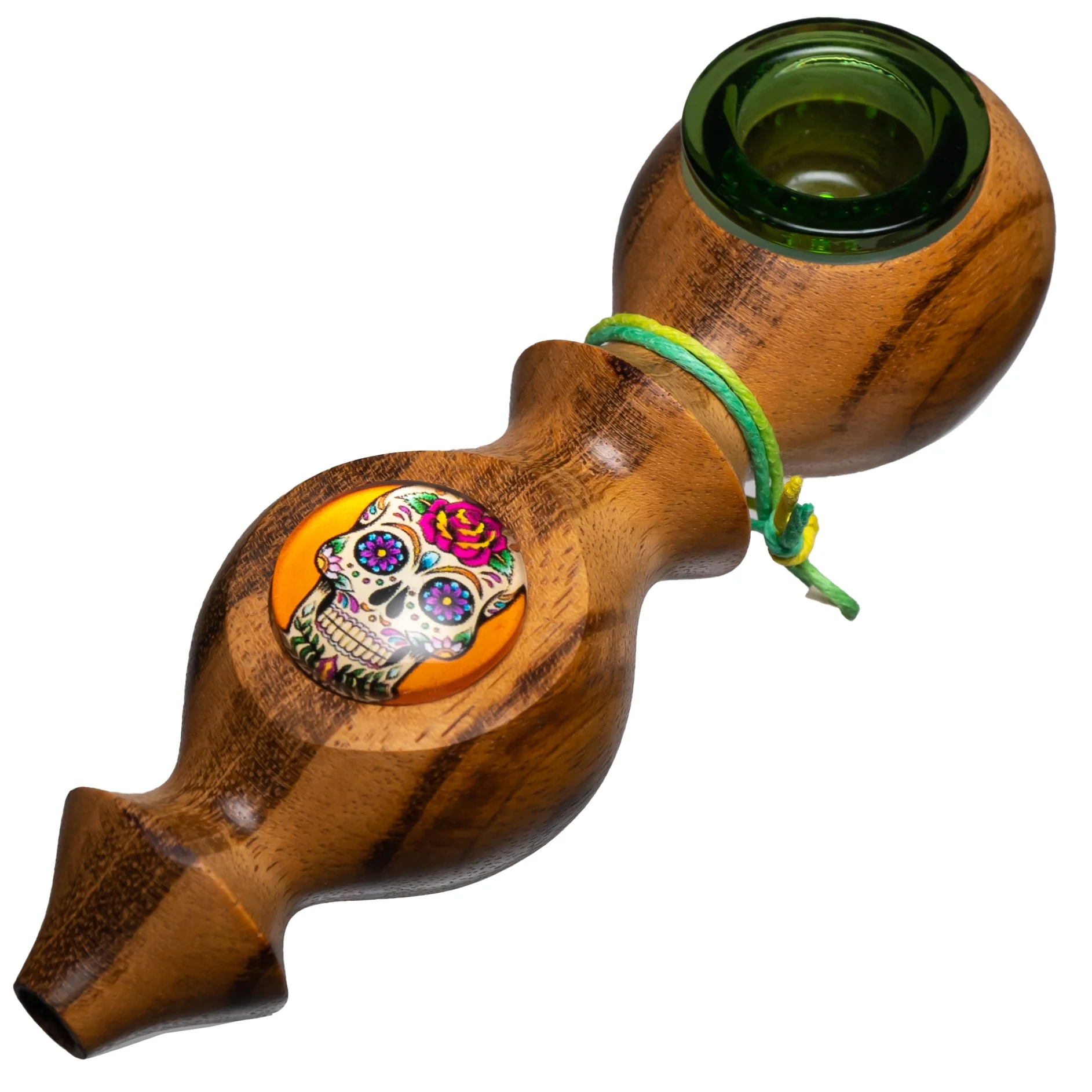 Steve's Dank Pipes - Galaxy - Brazilian Tigerwood - Orange Calavera