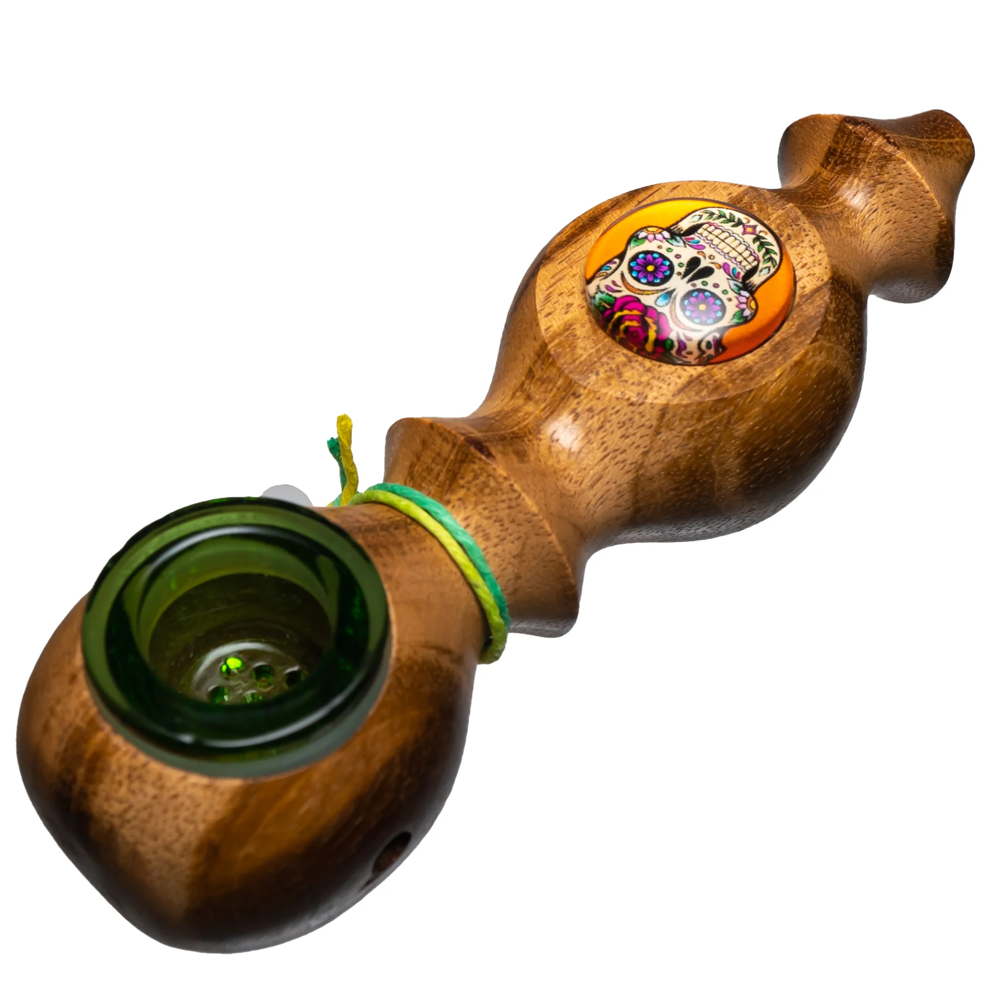 Steve's Dank Pipes - Galaxy - Brazilian Tigerwood - Orange Calavera - Image 2