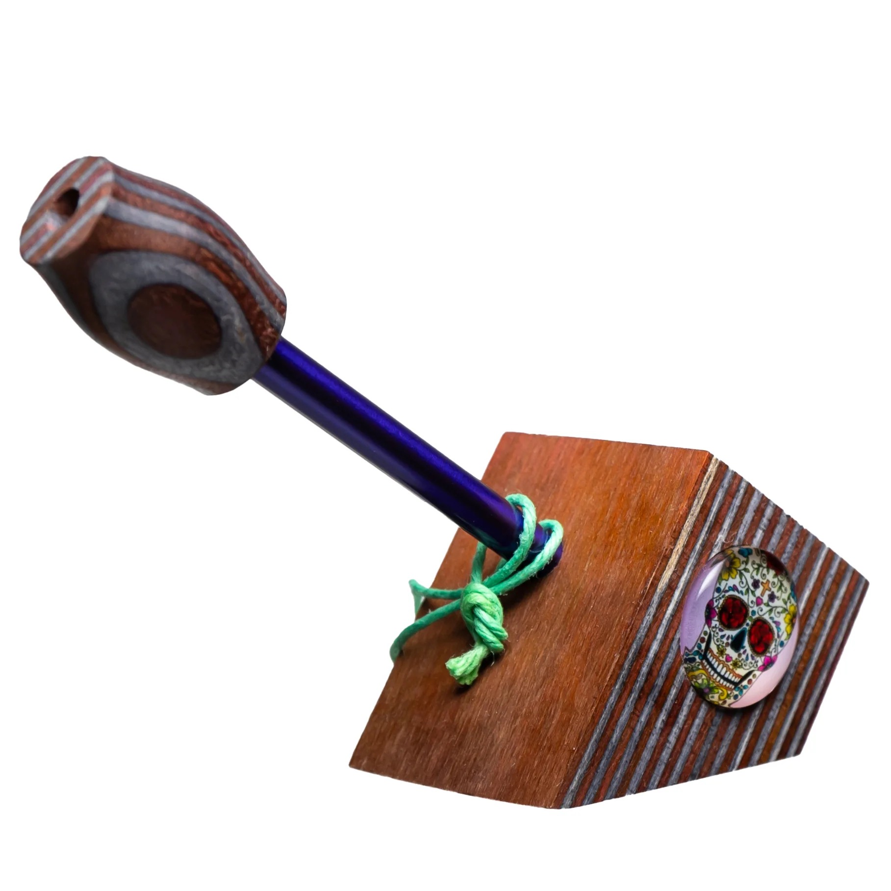 Steve's Dank Pipes - Sideways Sitter - Maine Spectra-Birch - Calavera - Image 2
