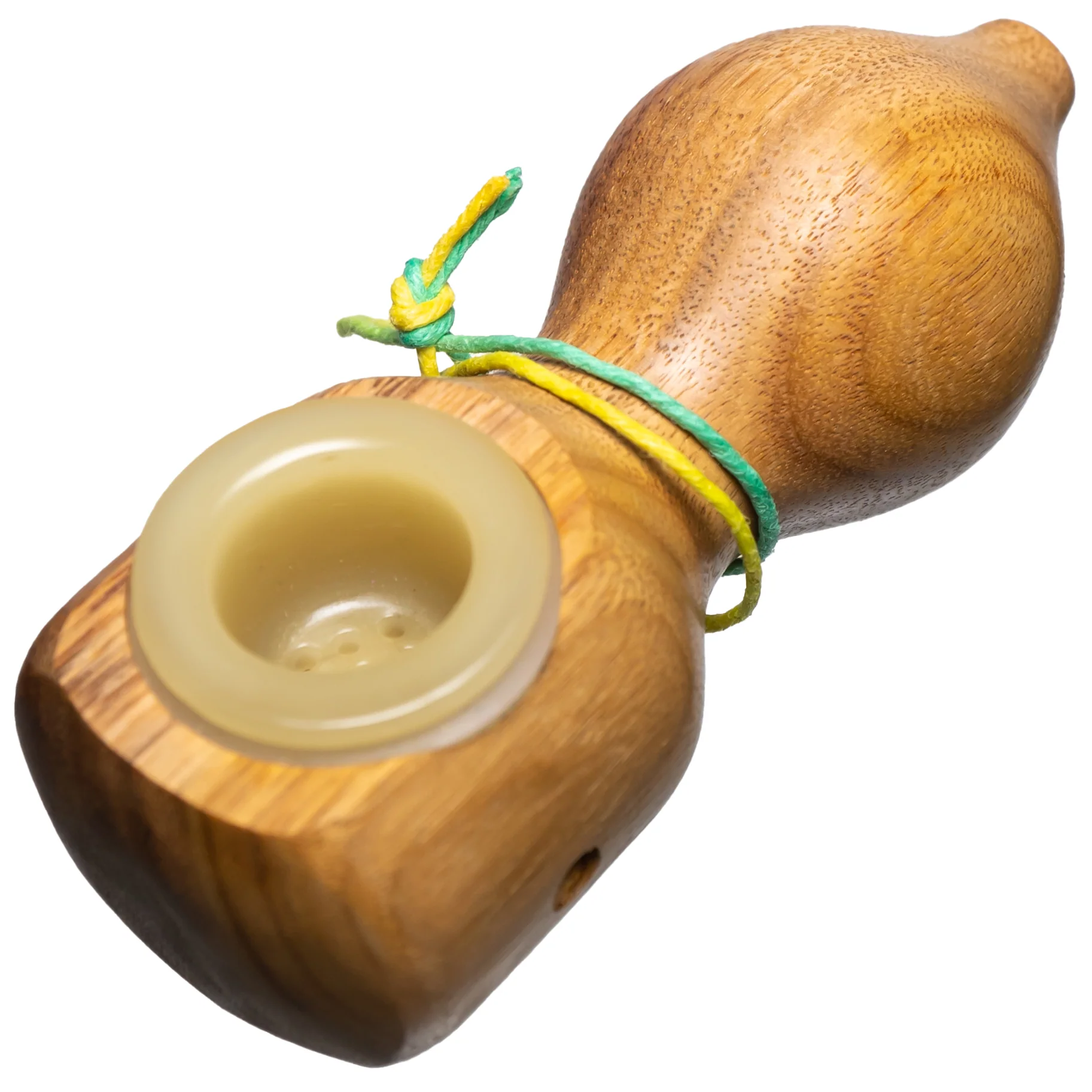 Steve's Dank Pipes - Small Pipe - Australian Canarywood - Milky Yellow Bowl - Image 2