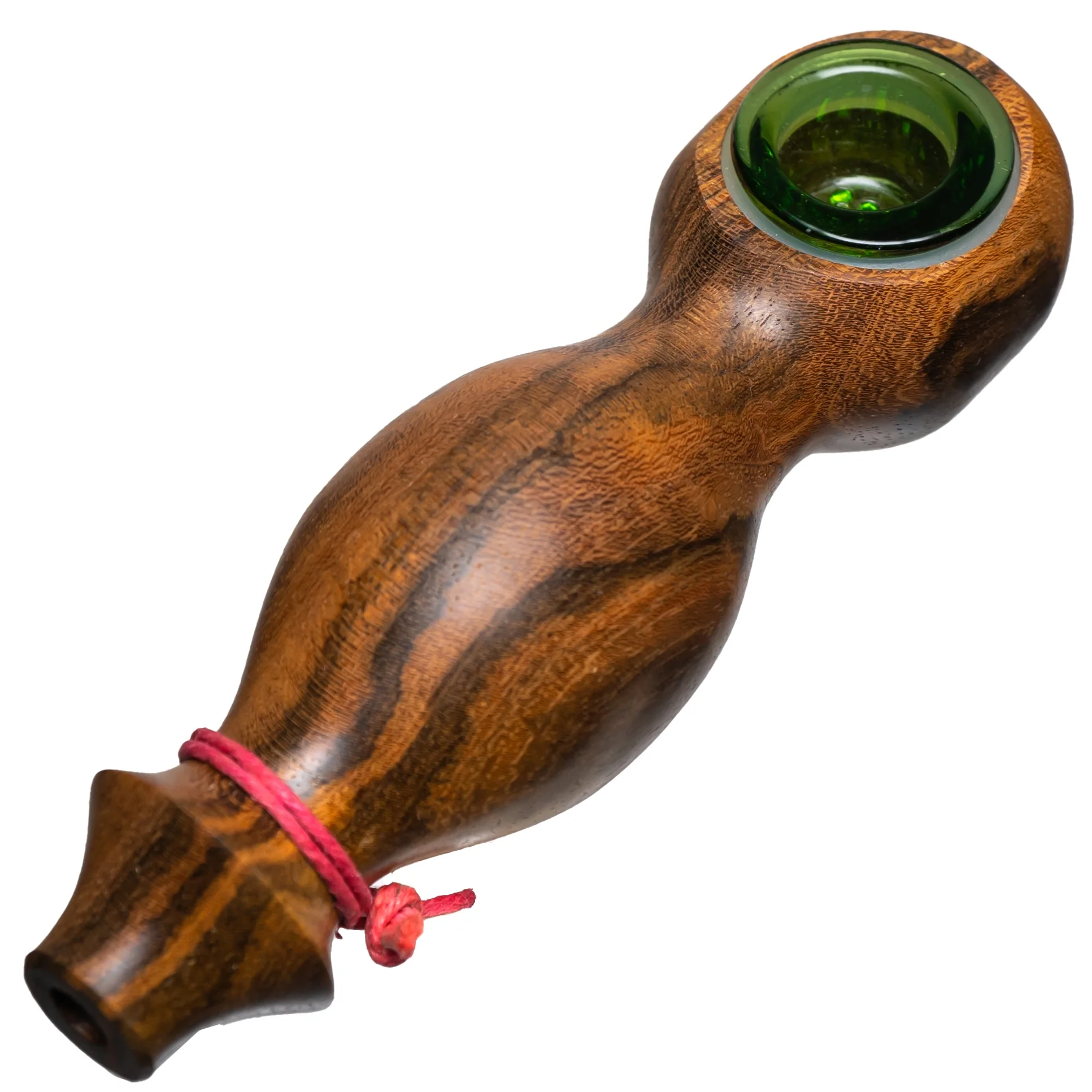 Steve's Dank Pipes - The Classic - Brazilian Bocote - Green Bowl
