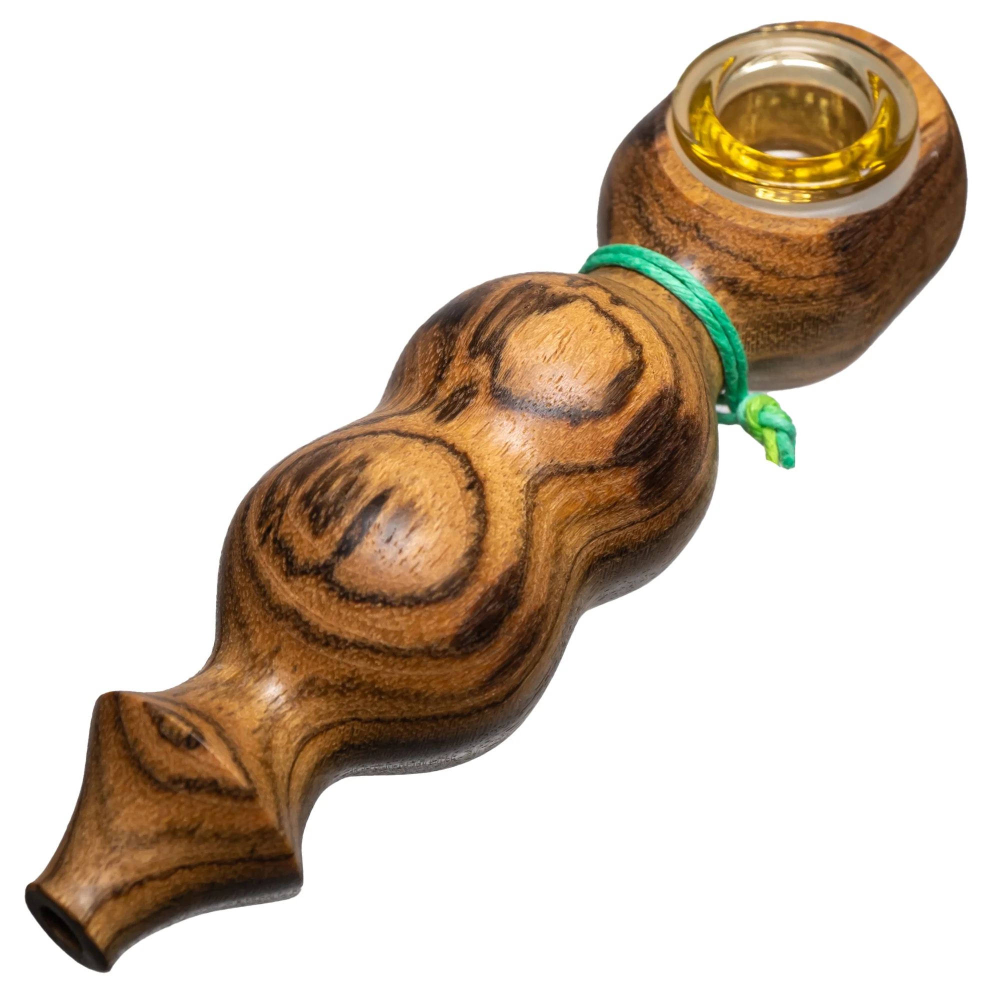 Steve's Dank Pipes - The Classic - Brazilian Bocote - Yellow Bowl