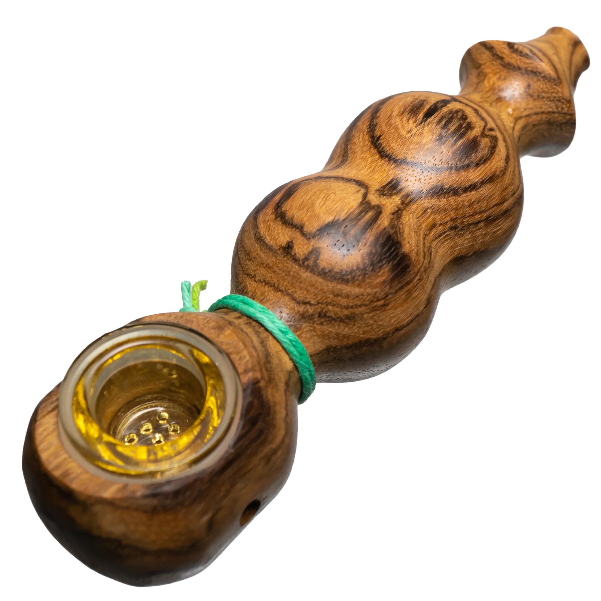 Steve's Dank Pipes - The Classic - Brazilian Bocote - Yellow Bowl - Image 2