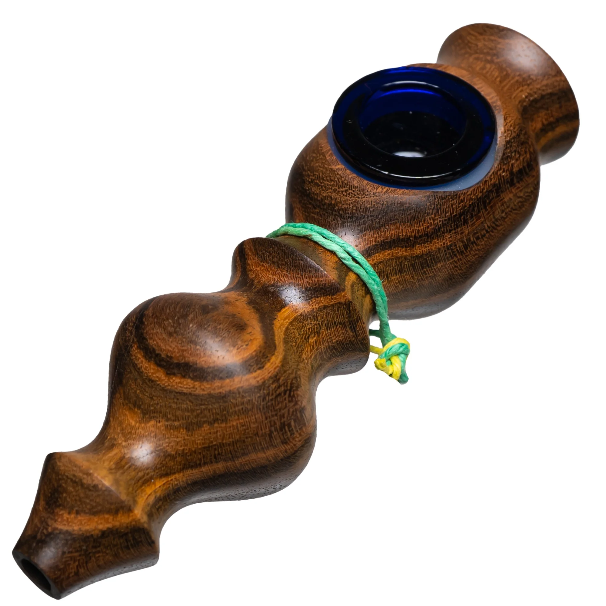 Steve's Dank Pipes - The Classic - Front Carb - Brazilian Bocote - Blue Bowl