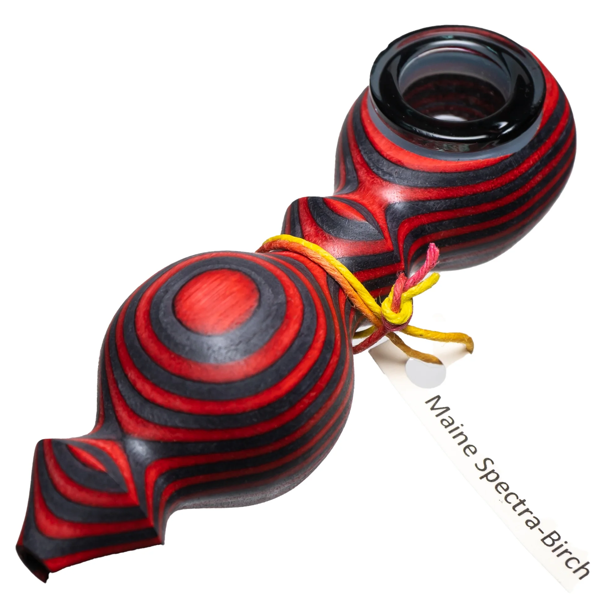 Steve's Dank Pipes - The Classic - Maine Spectra-Birch - Red & Grey - Smoke Bowl