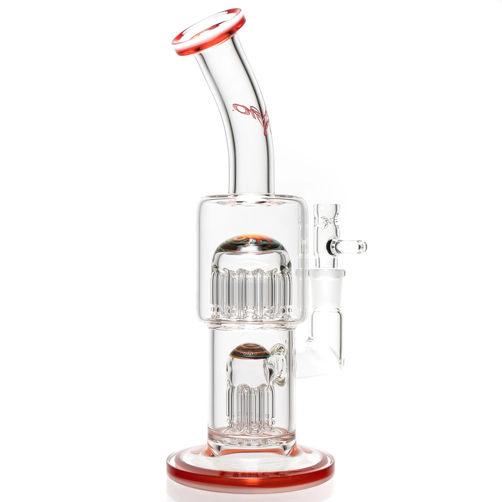 Toro - Double Micro - 7/13 - Pomegranate & White Satin w/ Fire & Earth Wag - Image 3