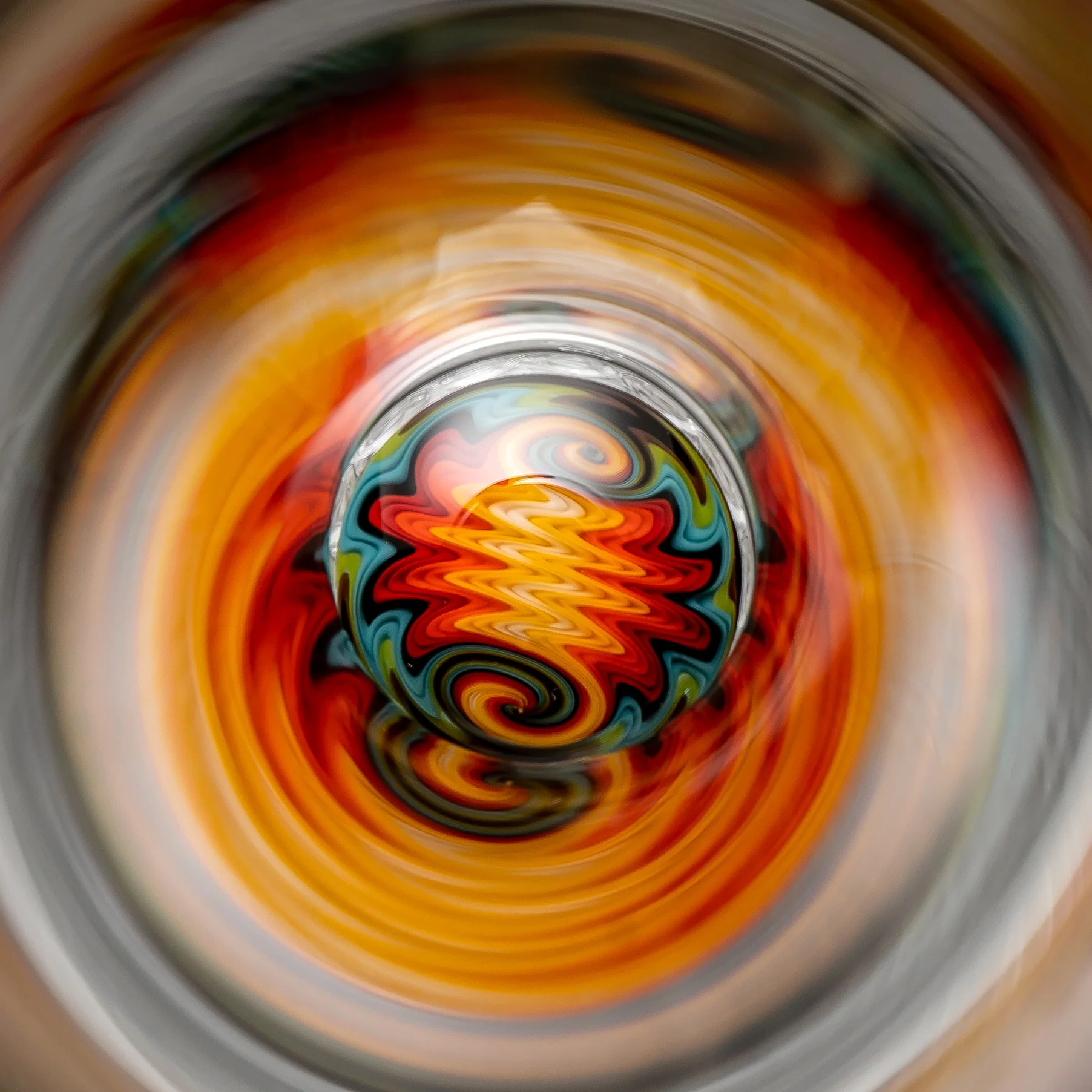 Toro - Full Size - Circ/13 - Sienna Brown & White Satin w/ Fire & Earth Reversal - Image 5