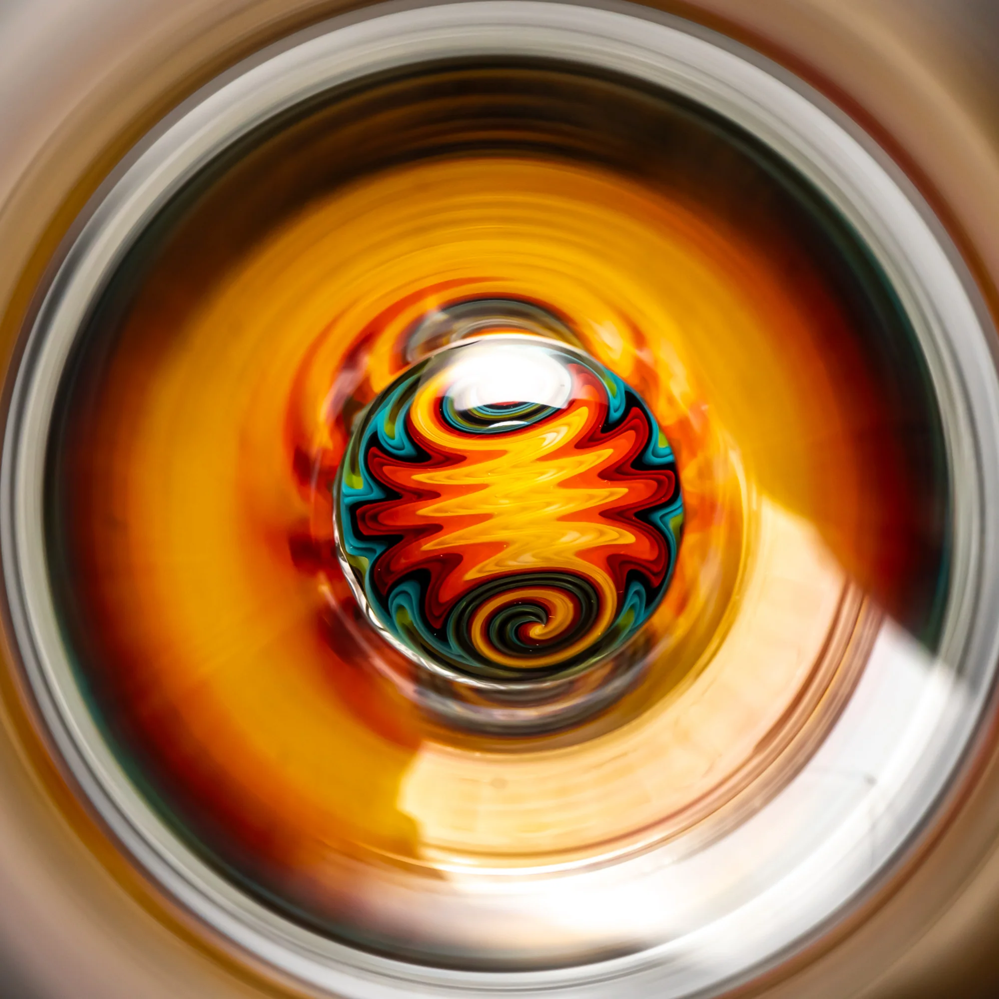 Toro - Mini - Circ/13 - Trans. Orange & White w/ Fire & Earth Reversal - Image 6