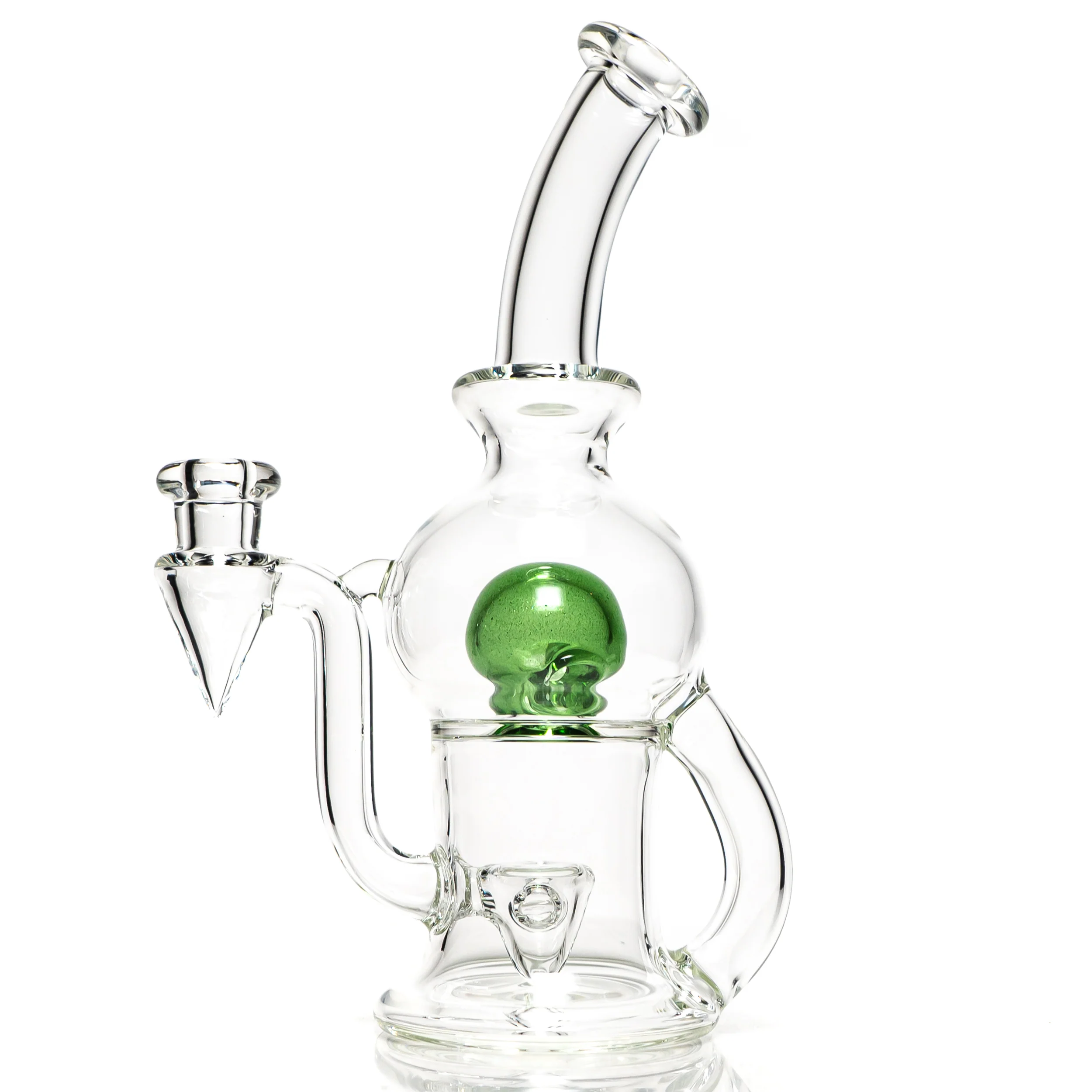 Tube Sock Glass Hustle - Brain Bubbler - Green Stardust Accent - Image 2