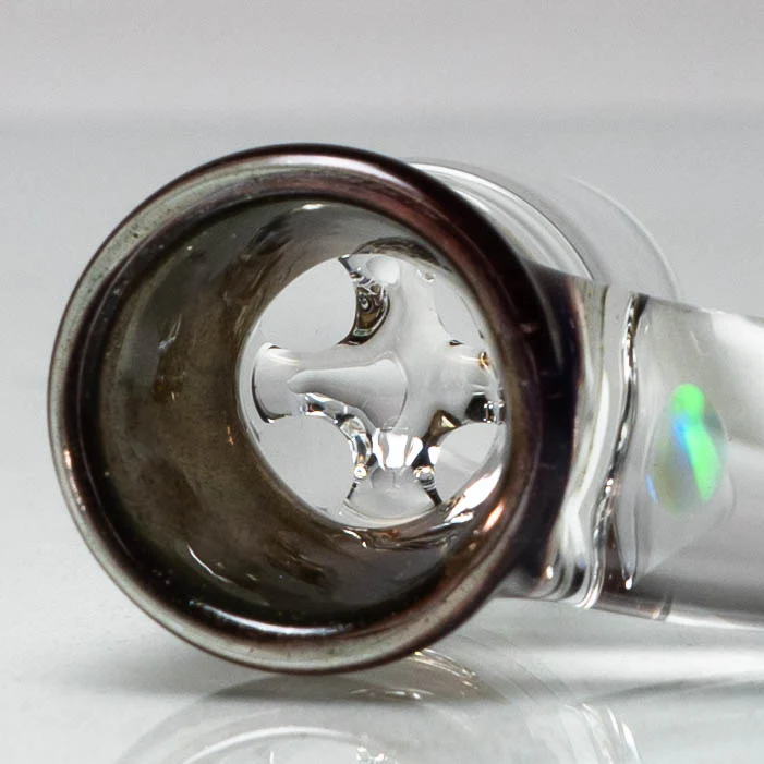 Unity Glassworks - 4 Hole Opal Horn Slide - 18mm - Blood Money & Purple Satin - Image 2