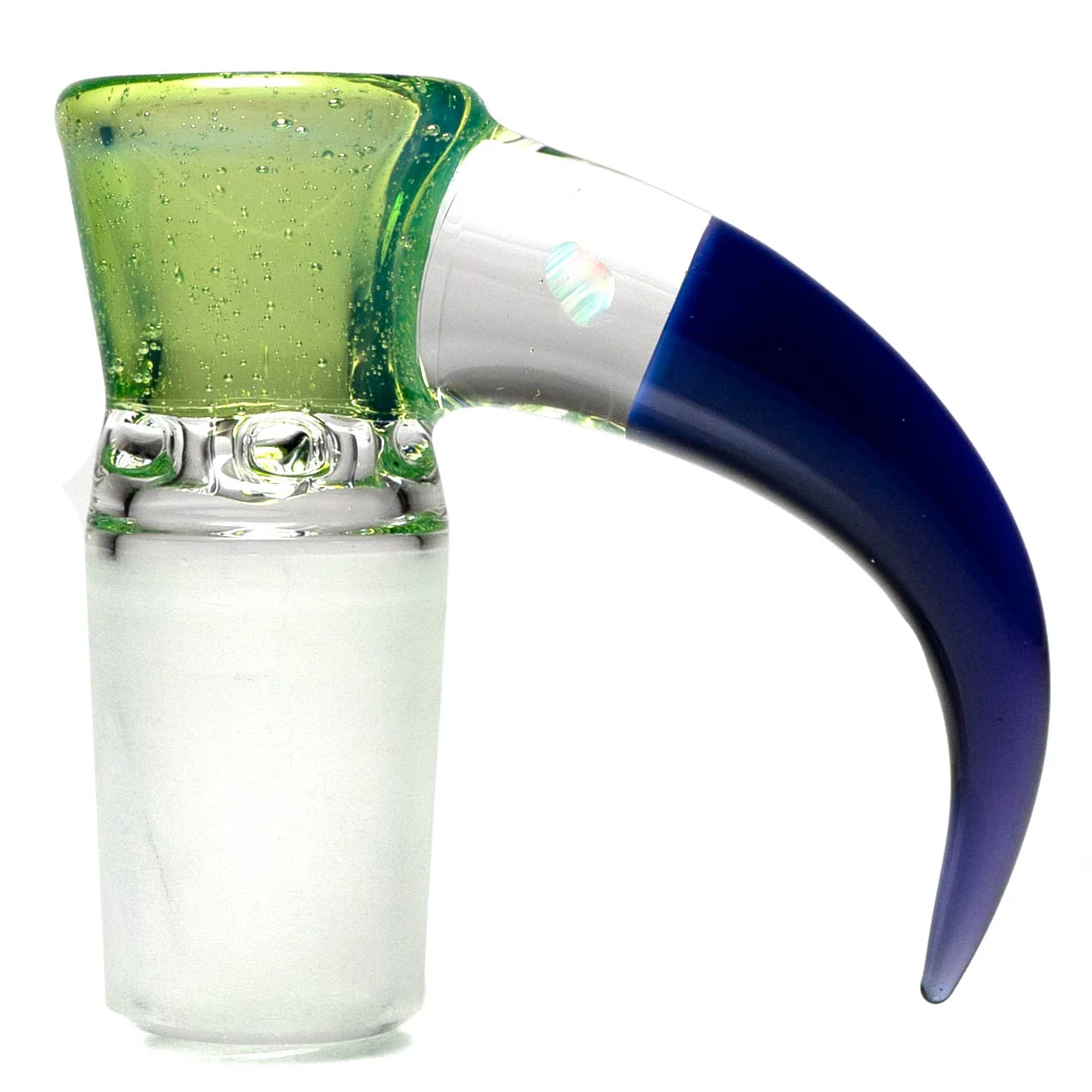 Unity Glassworks - 4 Hole Opal Horn Slide - 18mm - Sea Slyme & Royal Jelly