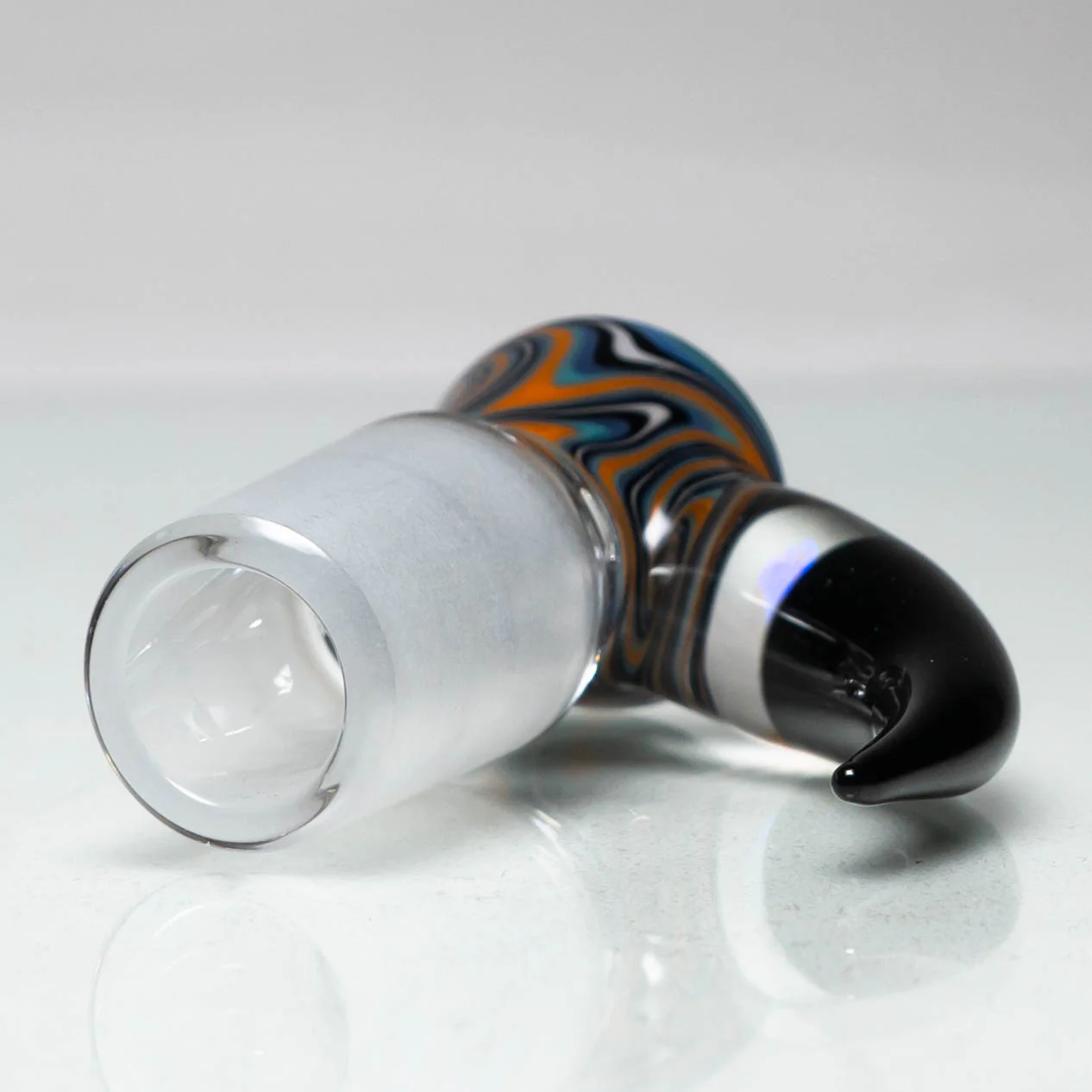 Unity Glassworks - 4 Hole Worked Opal Horn Slide - 18mm - Beach Jailhouse & Galaxy - Image 4