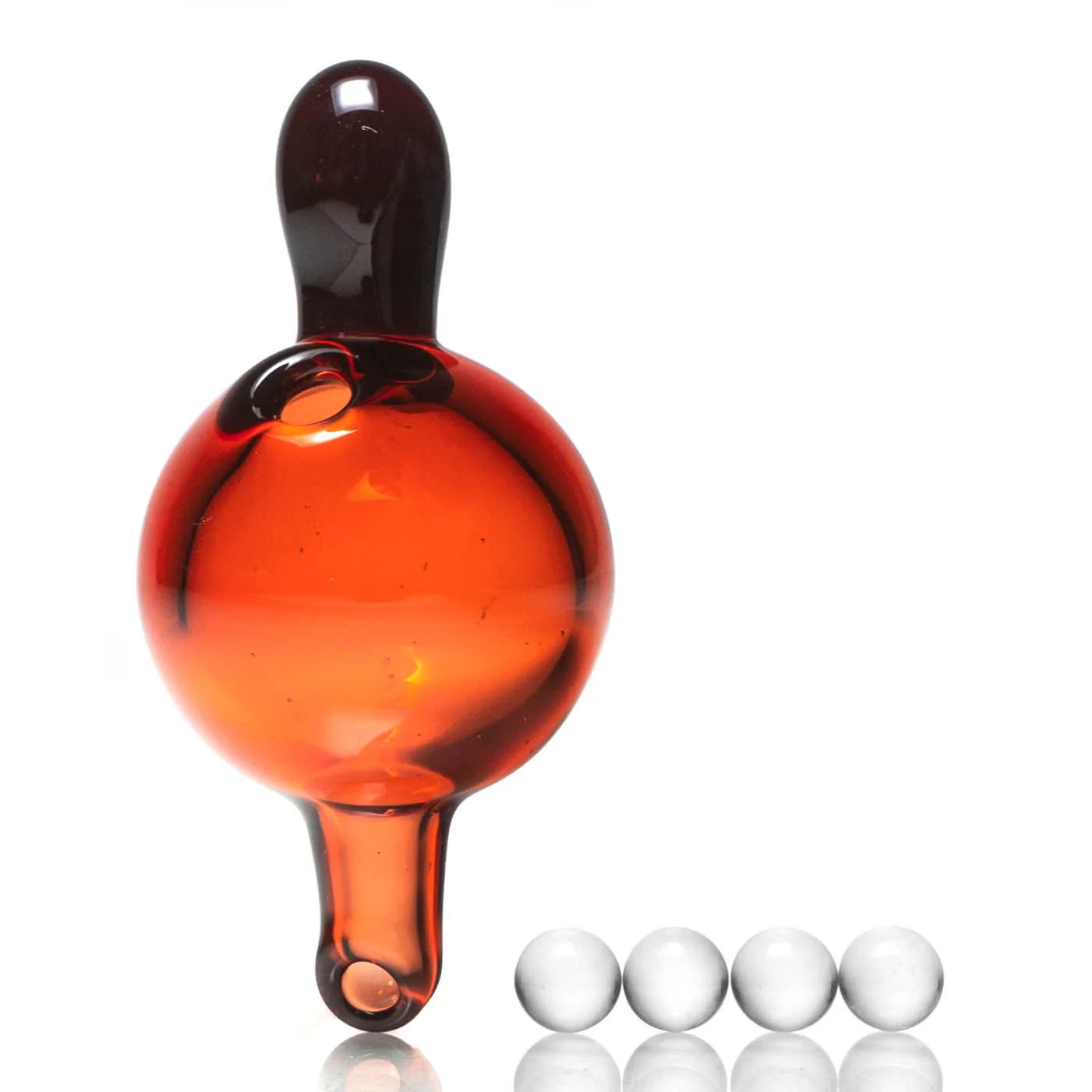 Unity Glassworks - Directional Bubble Cap - Pomegranate & Dragons Blood