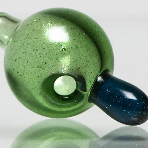 Unity Glassworks - Puffco Peak/ Carta Bubble Cap - Green & Blue Stardust - Image 3