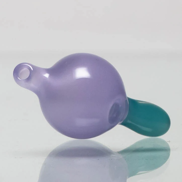 Unity Glassworks - Puffco Peak/ Carta Bubble Cap - Purple Satin & Agua Azul - Image 2