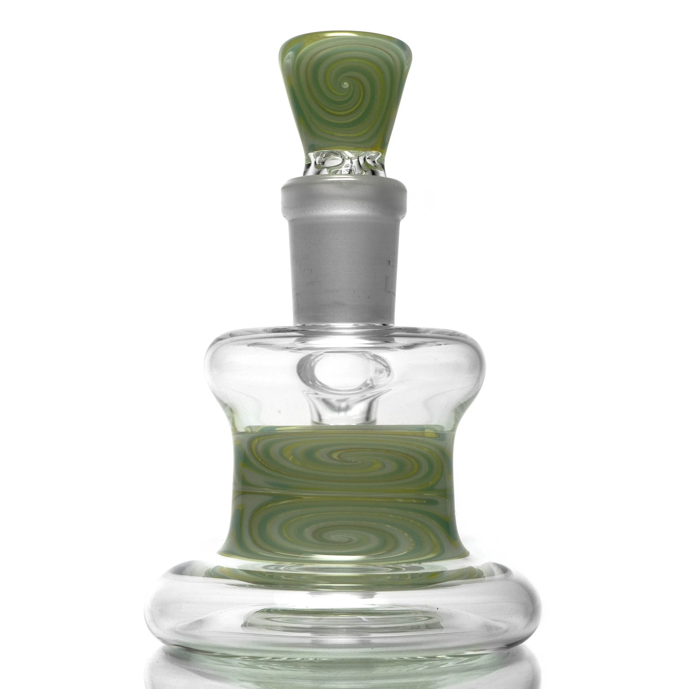 Unity Glassworks - Worked Dry Catcher Set - 14mm - Green & White - Image 2