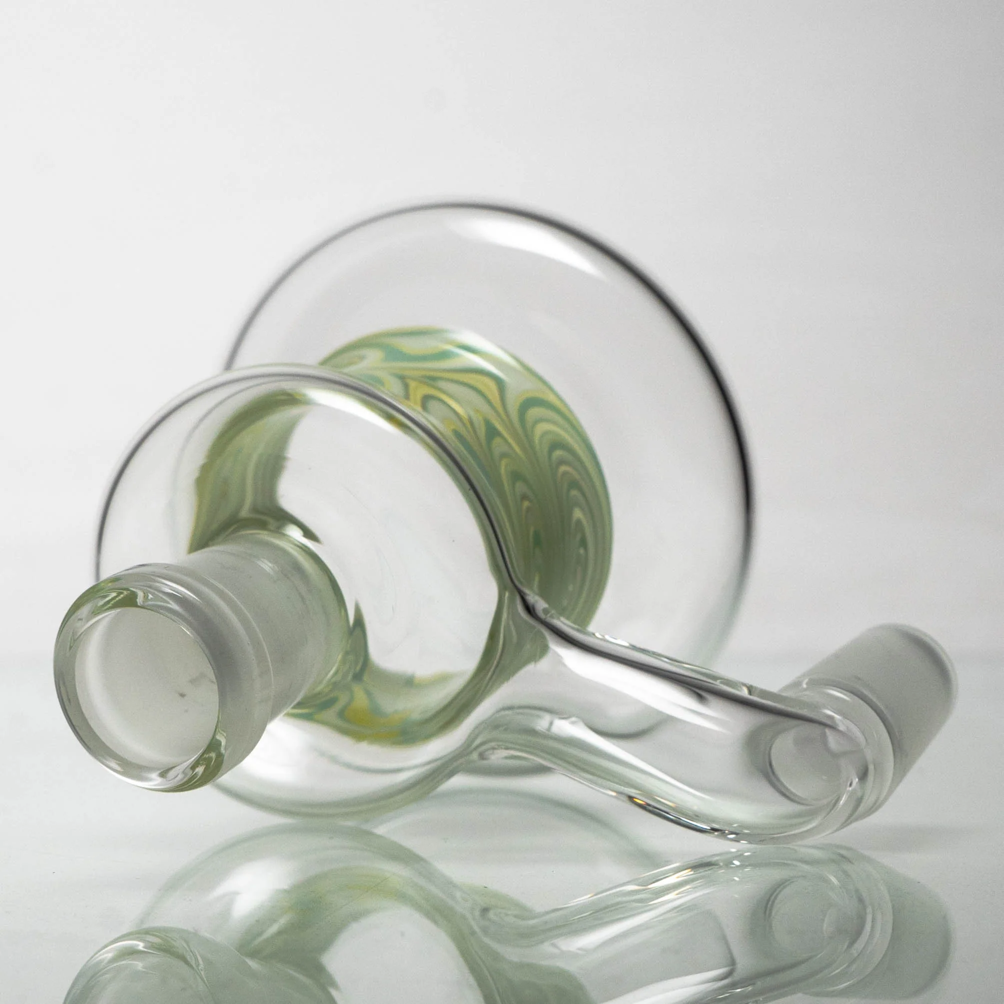 Unity Glassworks - Worked Dry Catcher Set - 14mm - Green & White - Image 3