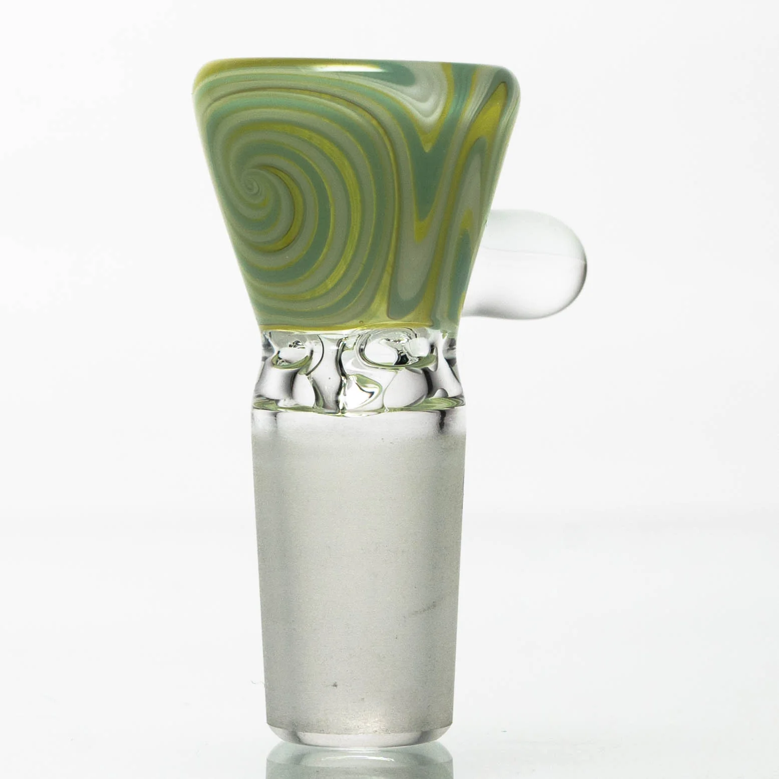 Unity Glassworks - Worked Dry Catcher Set - 14mm - Green & White - Image 6