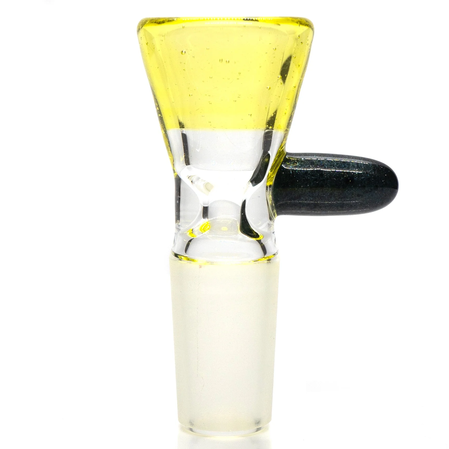 Unity Glassworks - Single Hole Martini Slide - 14mm - Citrine & Unobtainium