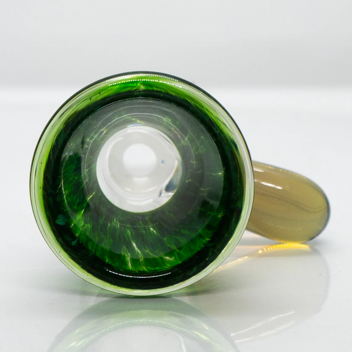 Unity Glassworks - Single Hole Martini Slide - 14mm - Exp. Green & CFL Mirage - Image 3