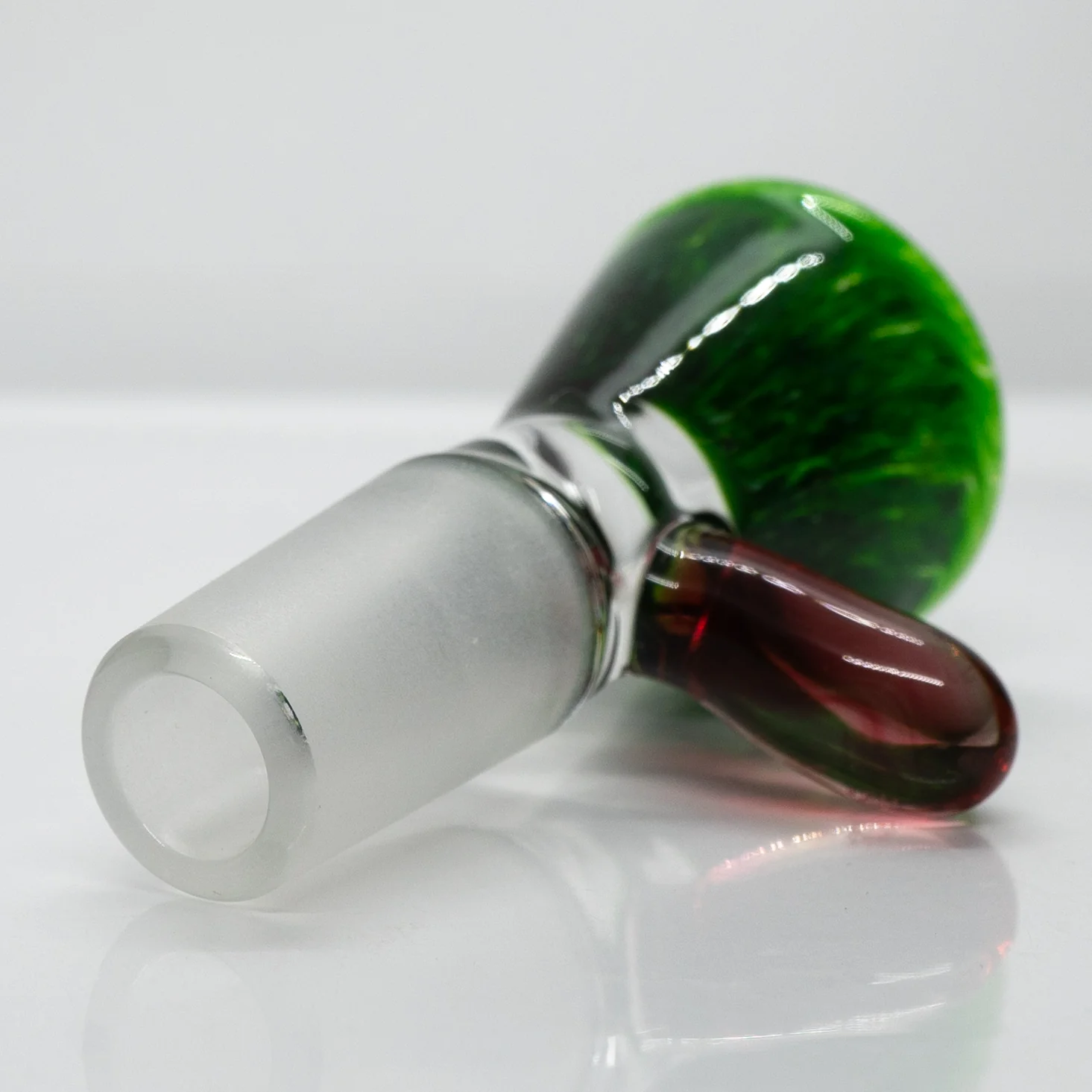 Unity Glassworks - Single Hole Martini Slide - 14mm - Exp. Green & Gold Ruby - Image 3