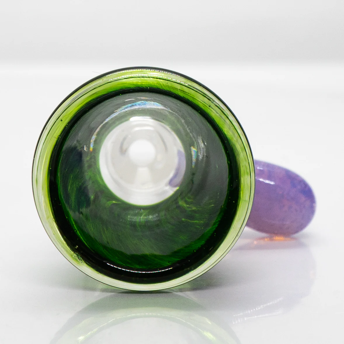 Unity Glassworks - Single Hole Martini Slide - 14mm - Exp. Green & Pink Slyme - Image 2