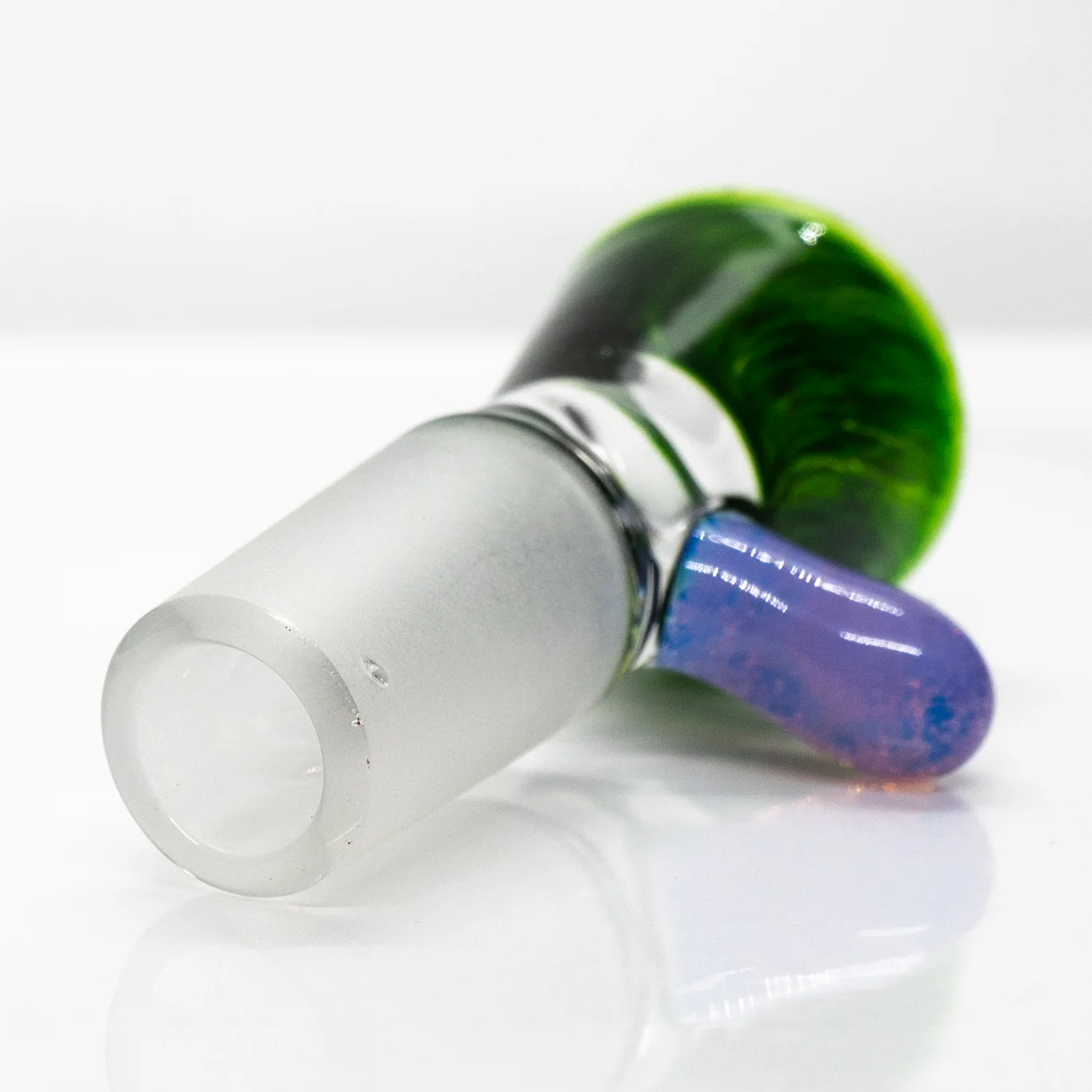 Unity Glassworks - Single Hole Martini Slide - 14mm - Exp. Green & Pink Slyme - Image 3