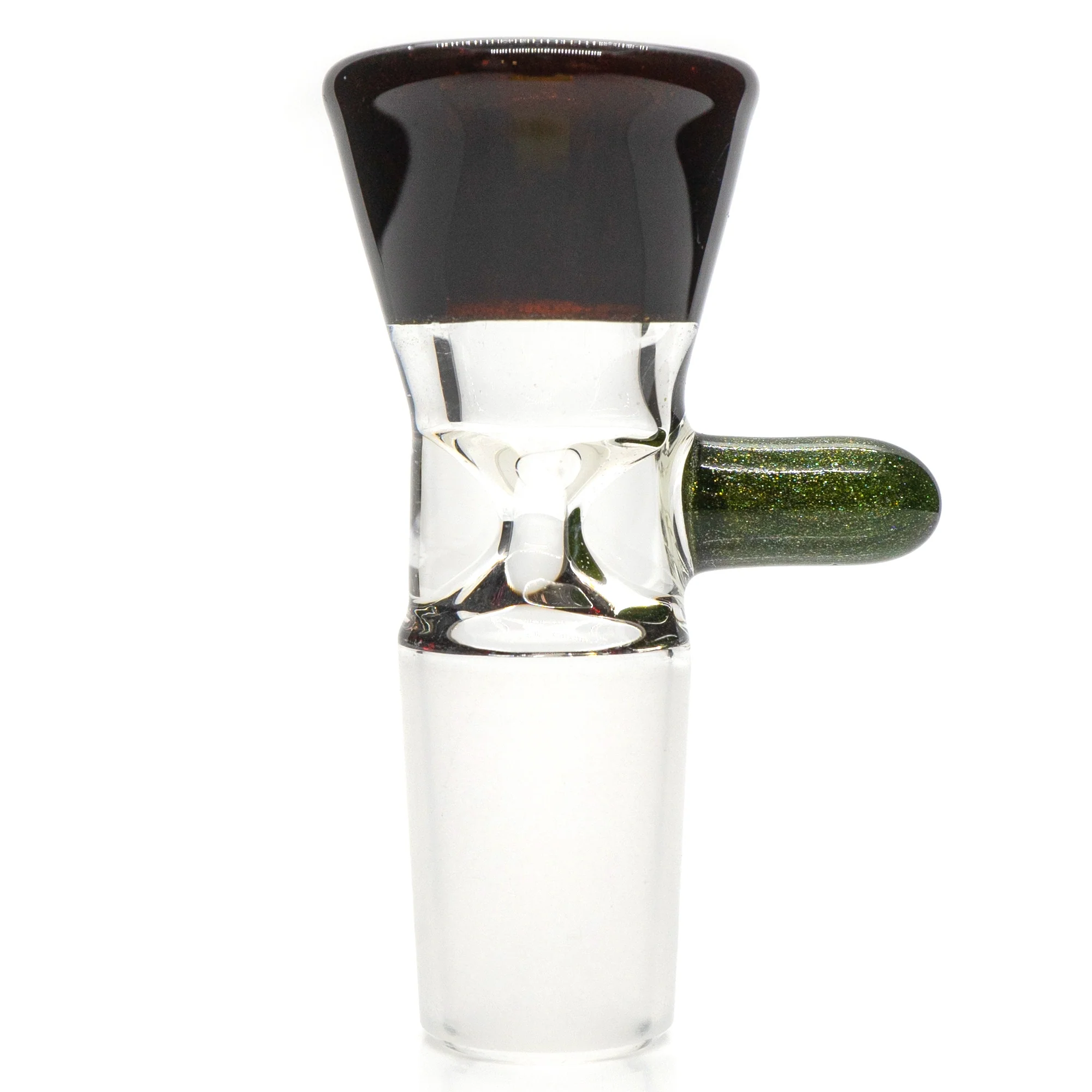 Unity Glassworks - Single Hole Martini Slide - 18mm - Candy Apple Red & Metal Fleck