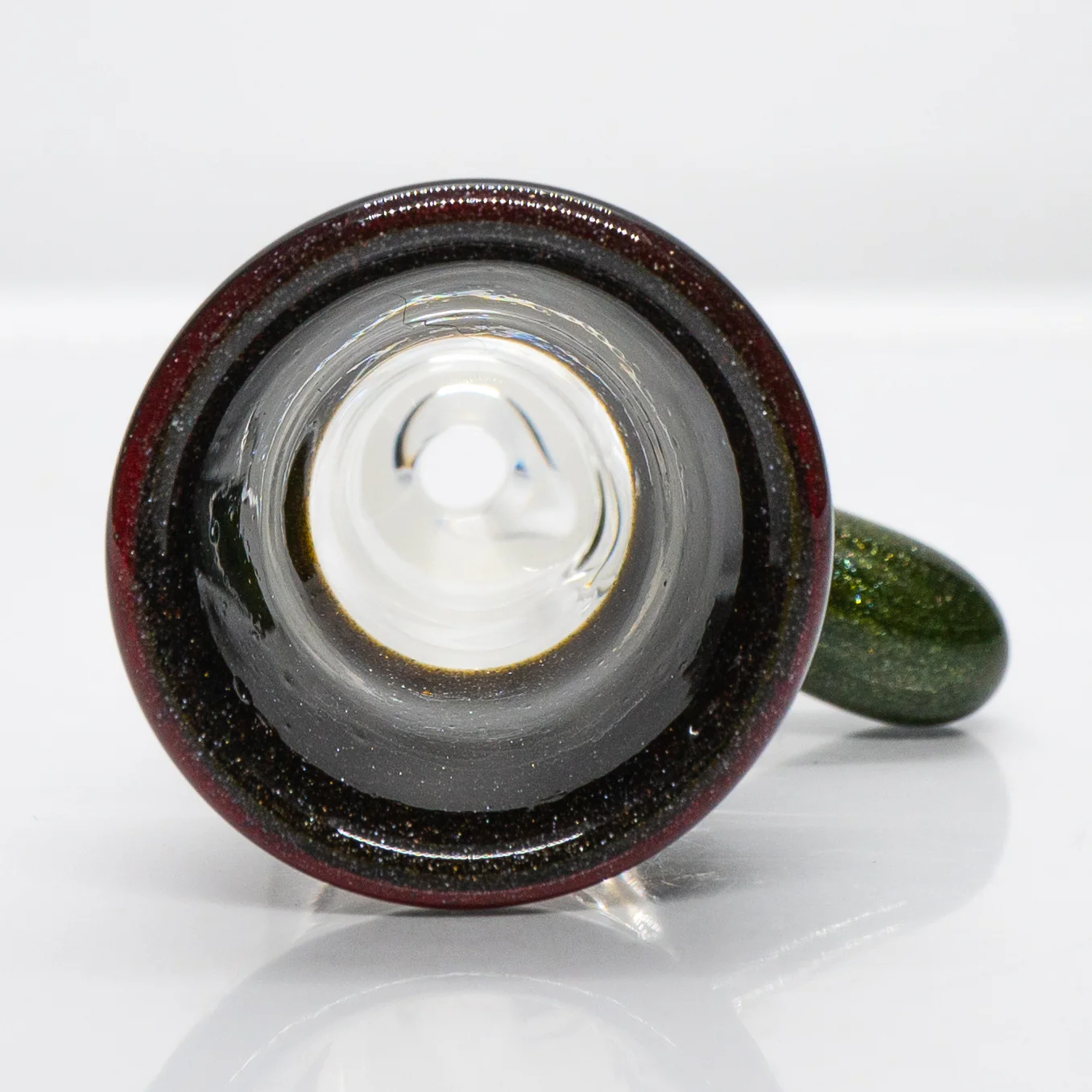 Unity Glassworks - Single Hole Martini Slide - 18mm - Candy Apple Red & Metal Fleck - Image 2