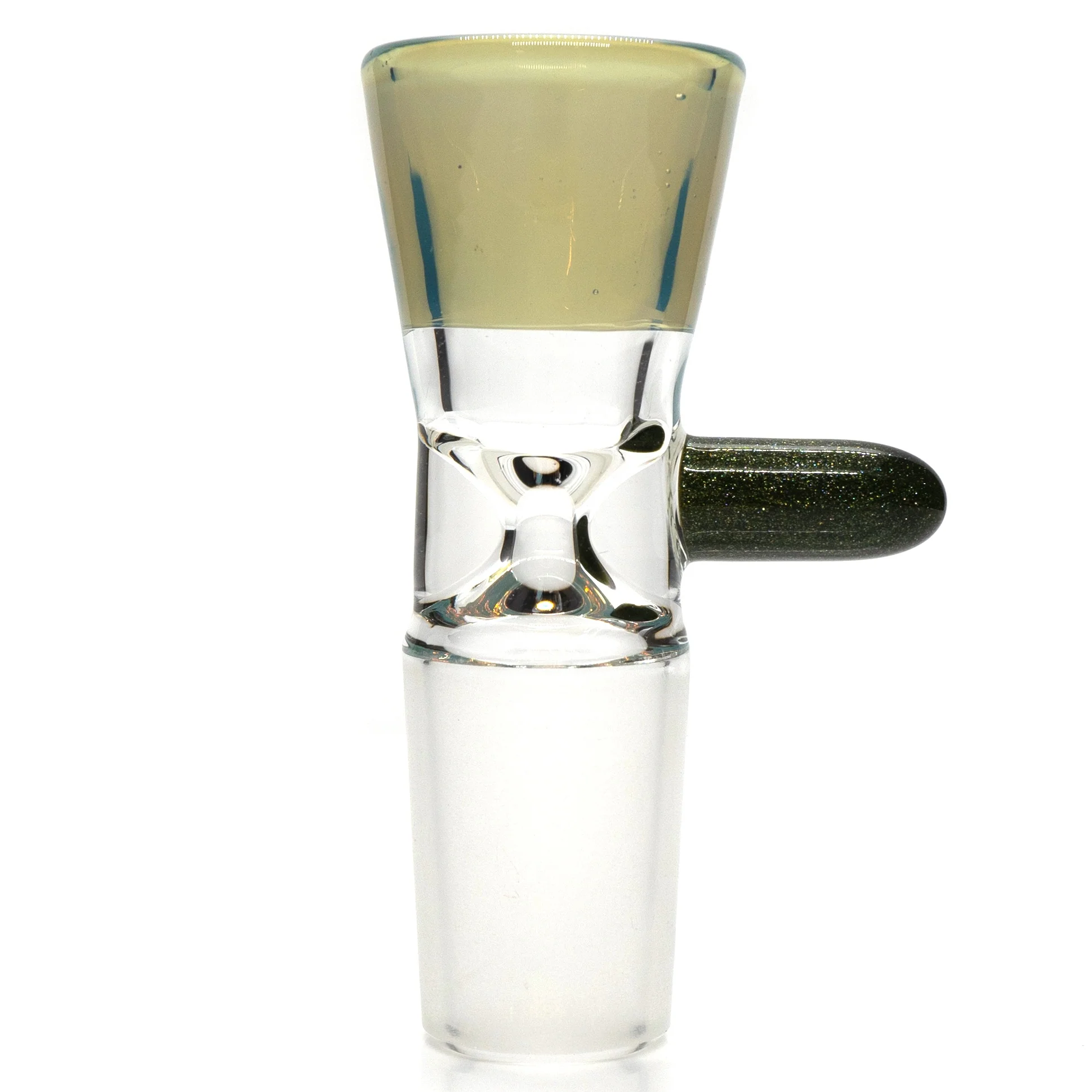 Unity Glassworks - Single Hole Martini Slide - 18mm - CFL Mirage & Metal Fleck