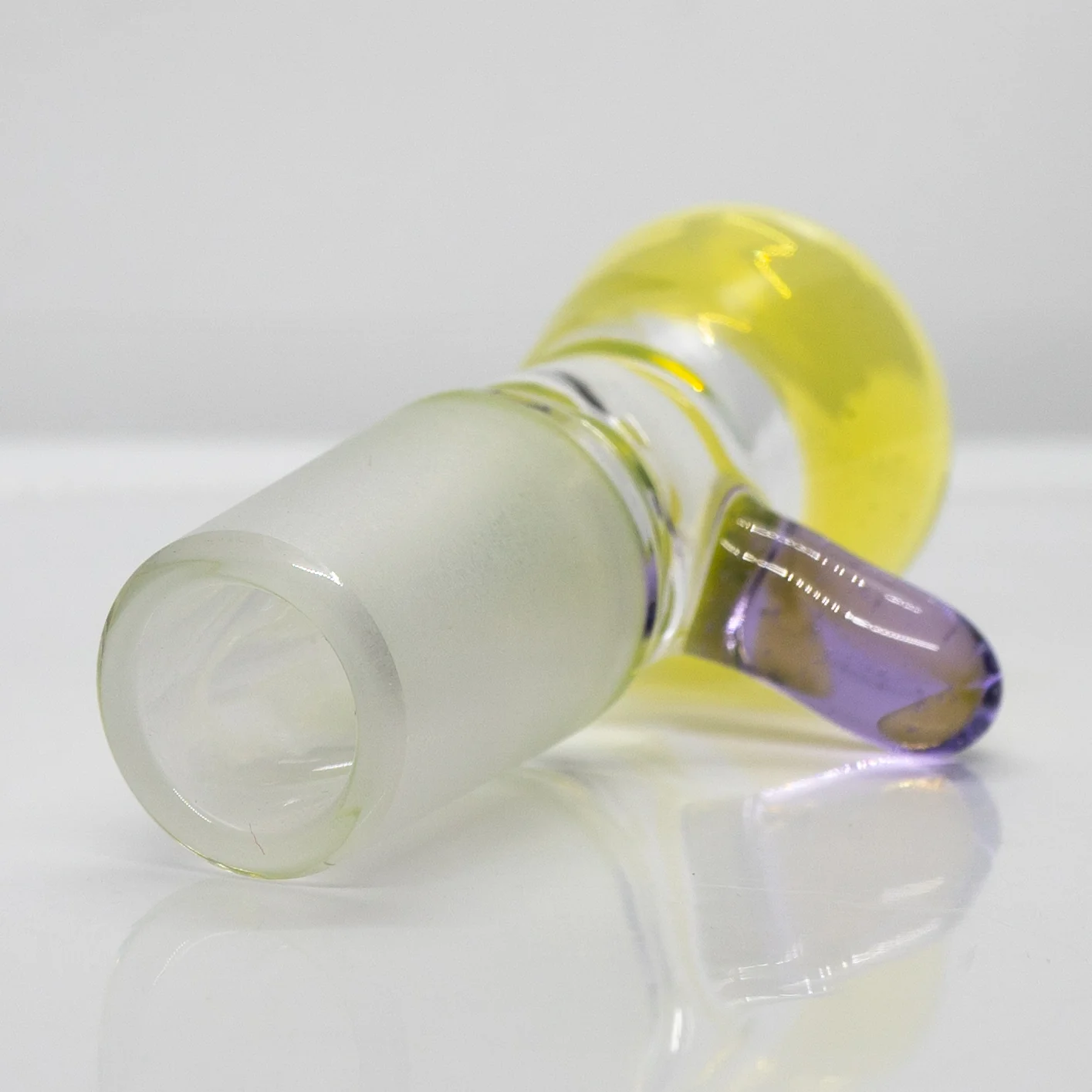 Unity Glassworks - Single Hole Martini Slide - 18mm - CFL Sunset Slyme & Purple Rain - Image 4