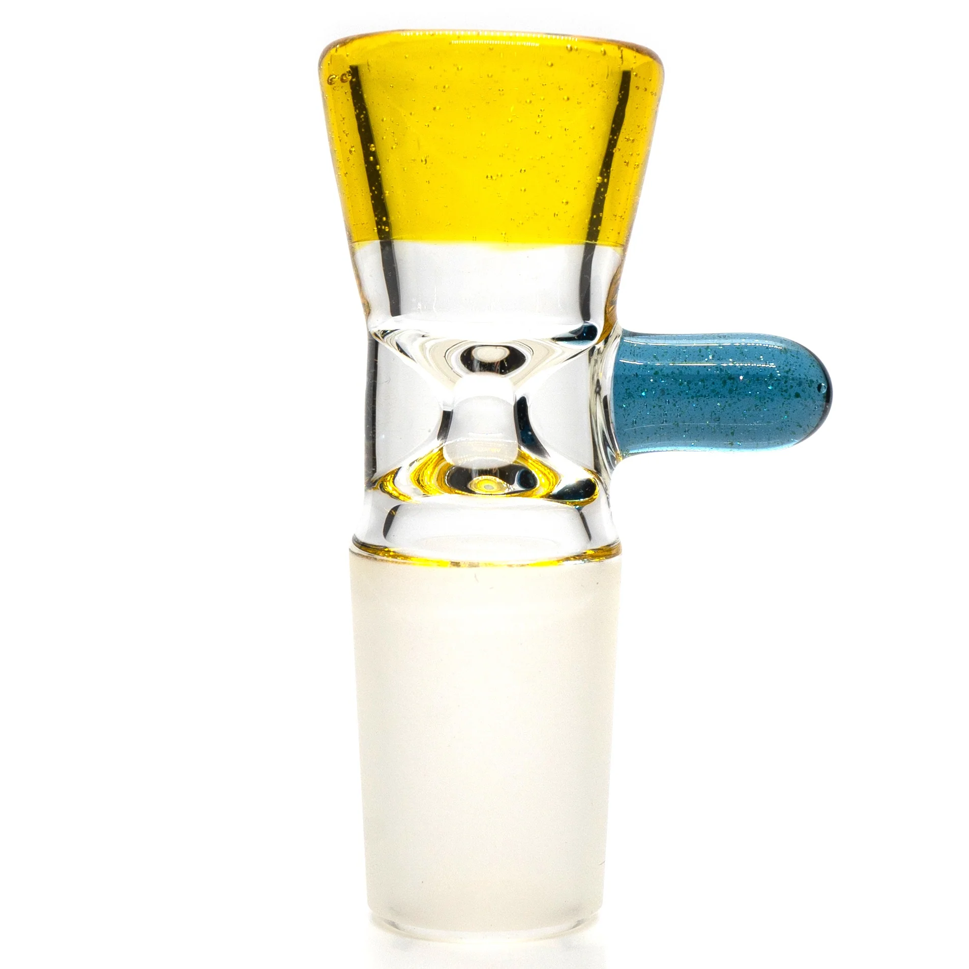 Unity Glassworks - Single Hole Martini Slide - 18mm - CFL Terps & Blue Stardust